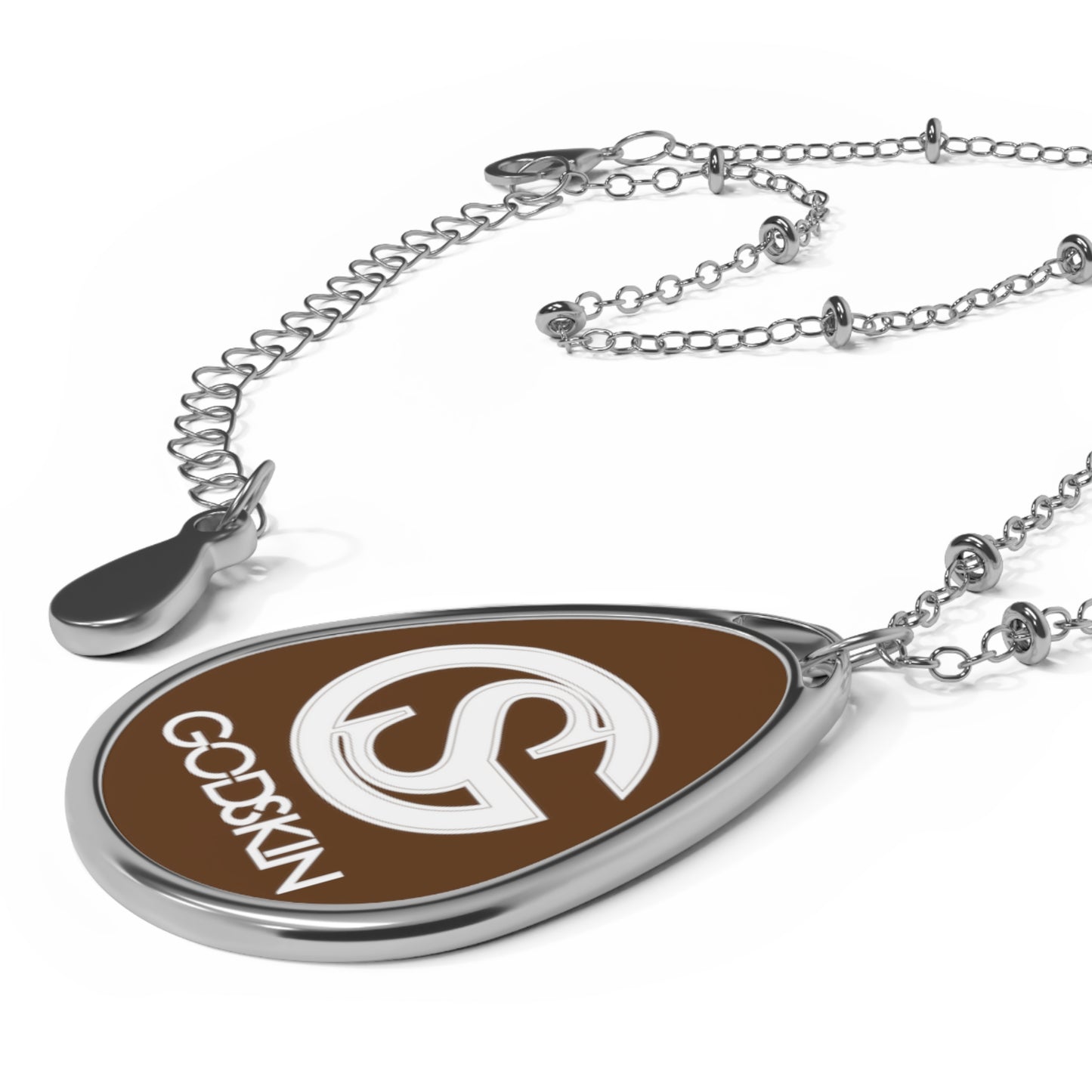 GODSKIN White Logo Oval Necklace