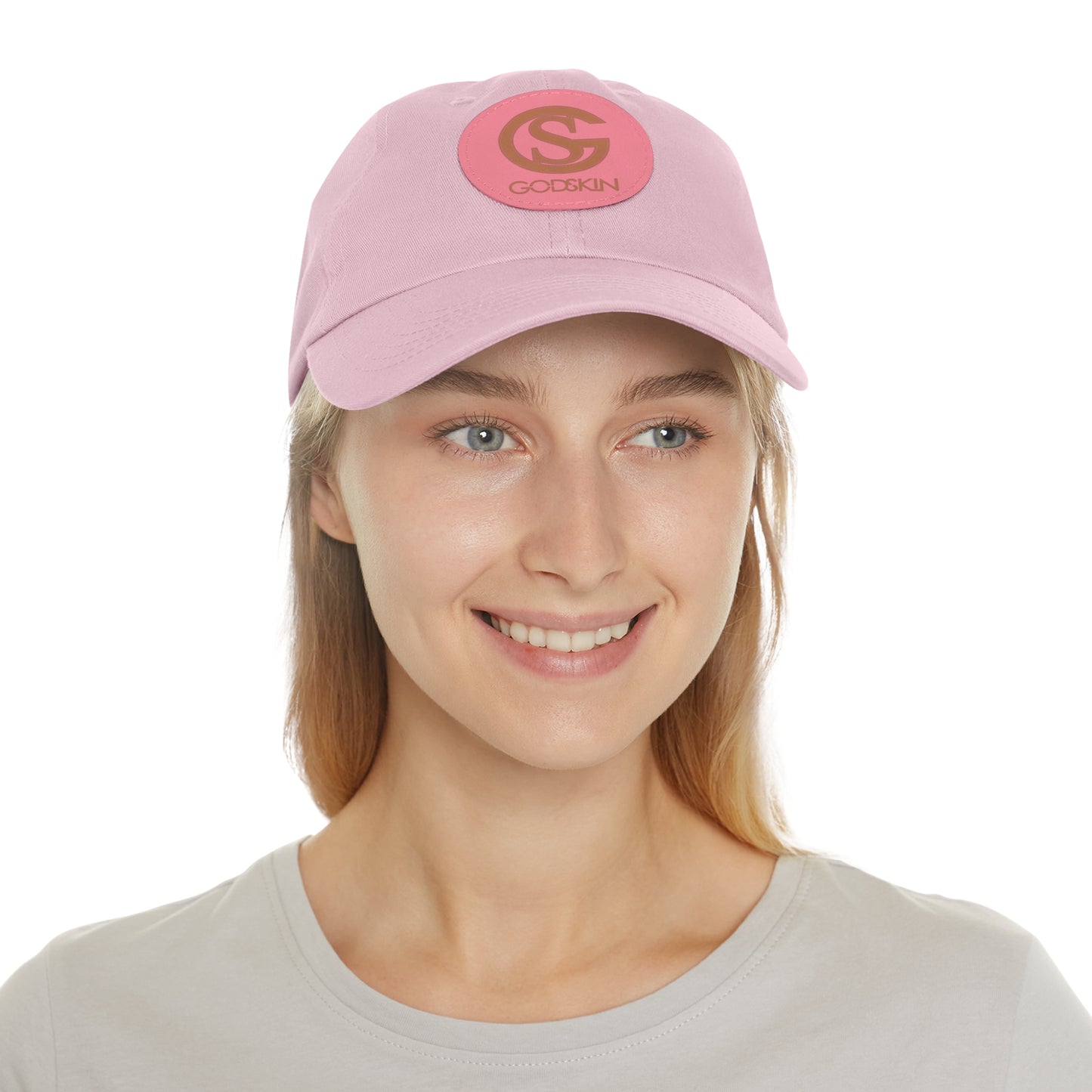 GODSKIN Dad Hat with Leather Patch (Round)