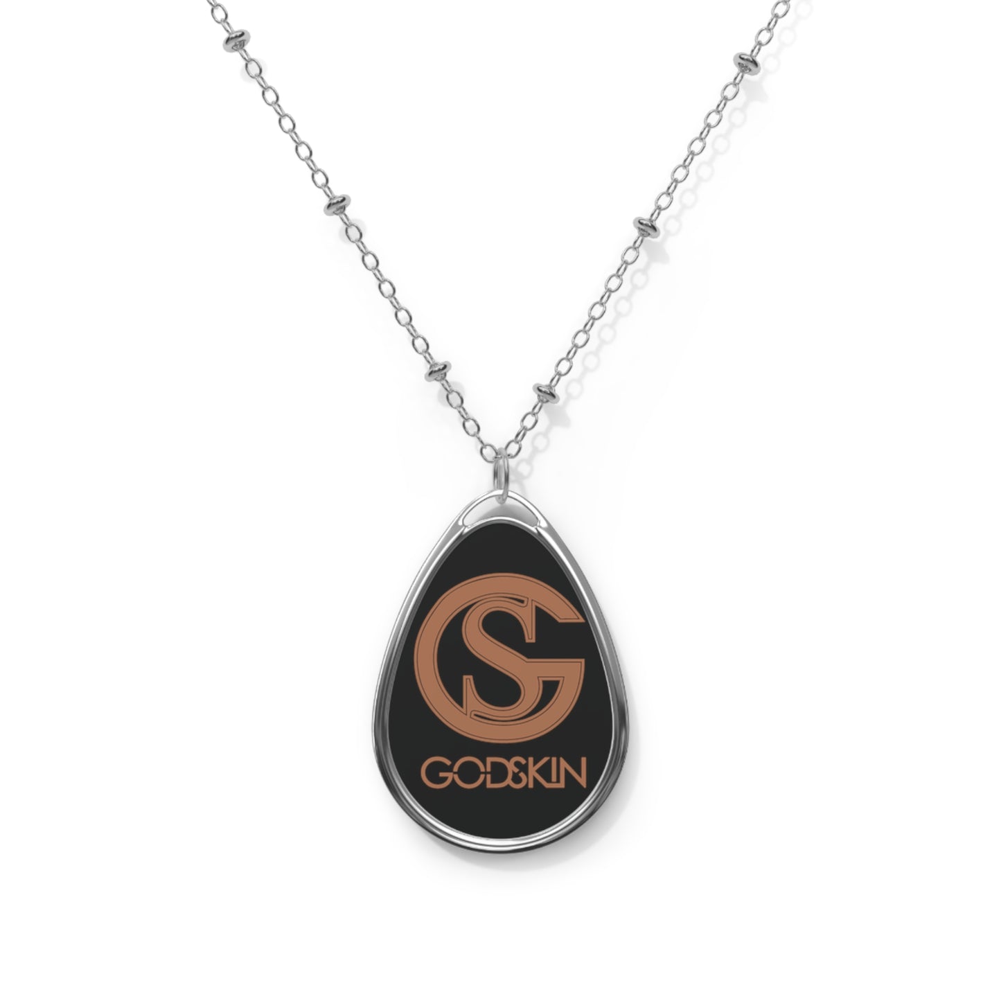 GODSKIN Nude Logo Oval Necklace