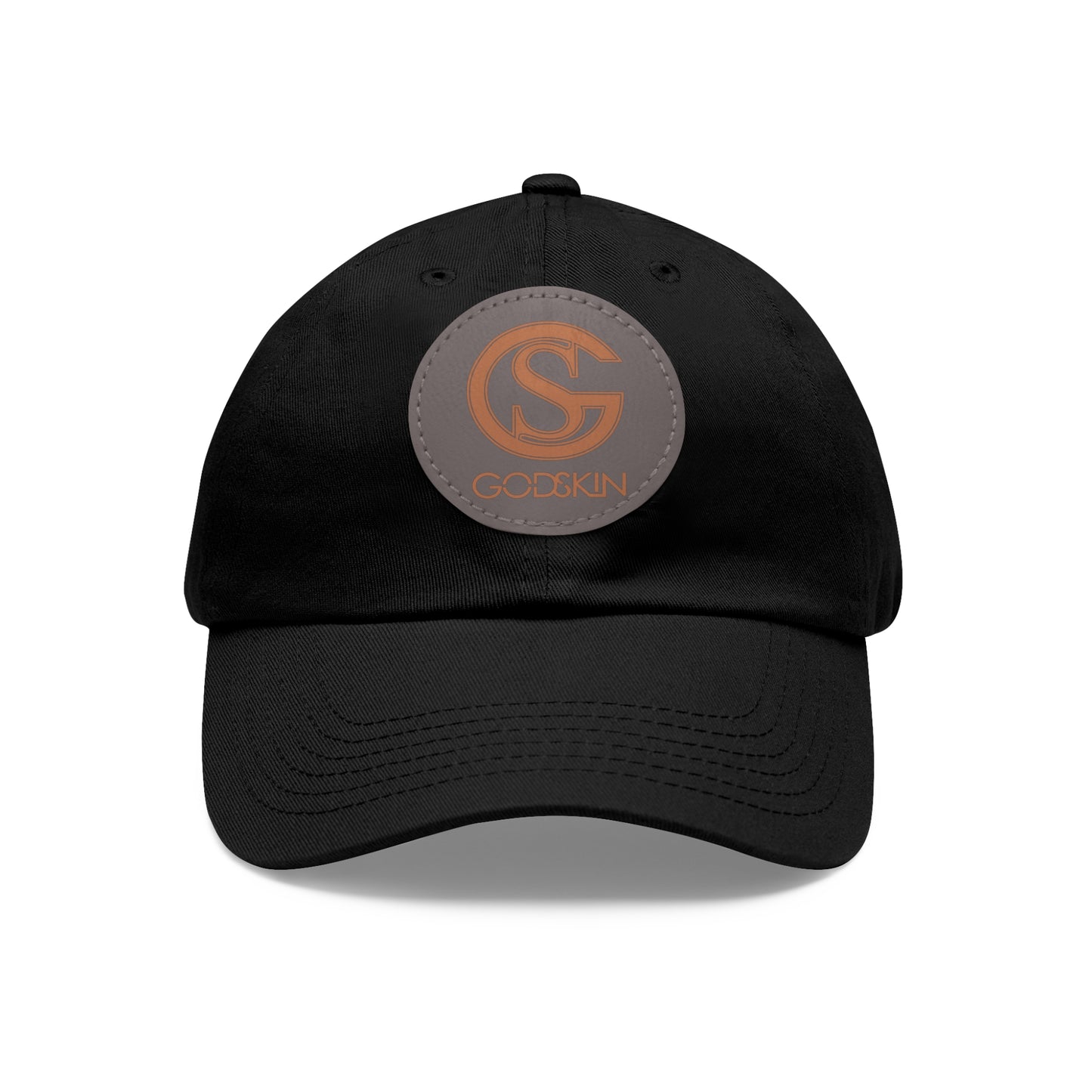 GODSKIN Dad Hat with Leather Patch (Round)