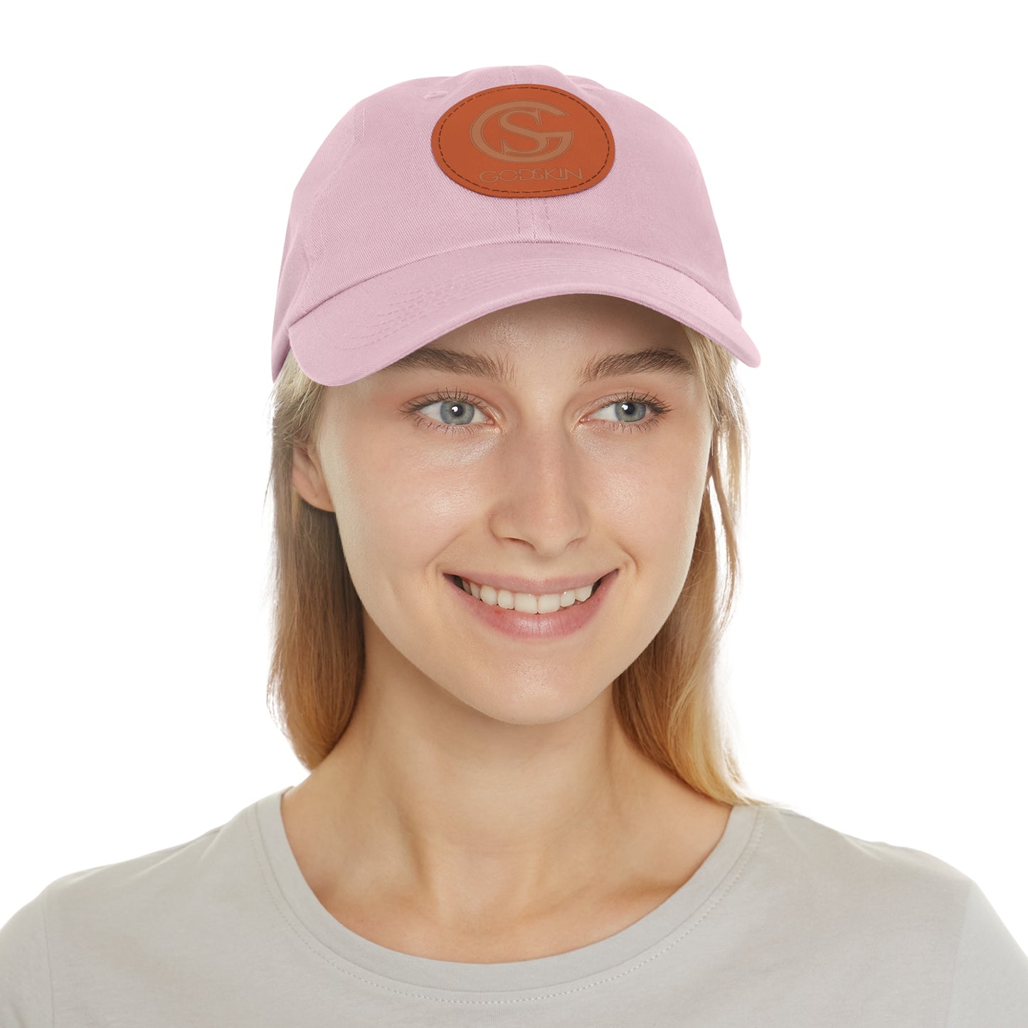 GODSKIN Dad Hat with Leather Patch (Round)