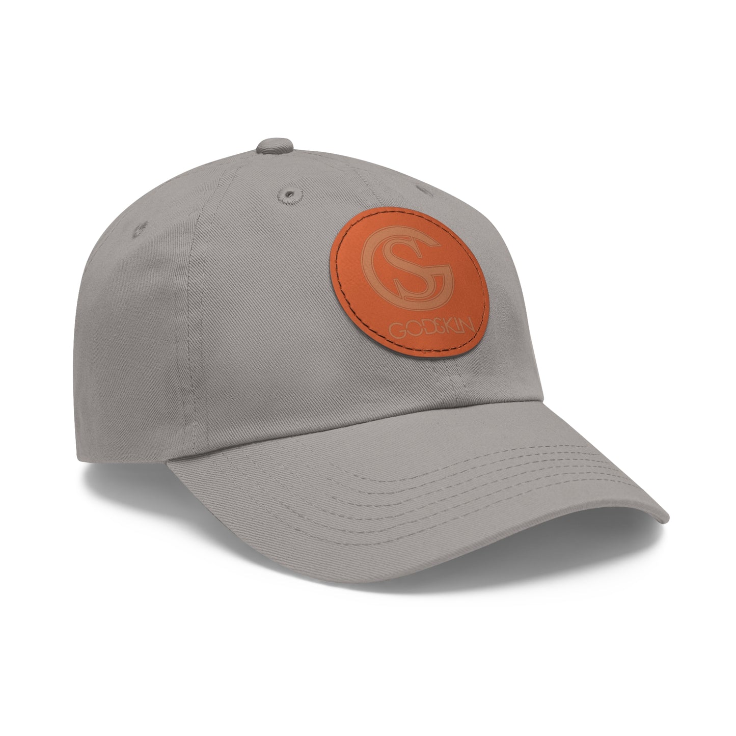 GODSKIN Dad Hat with Leather Patch (Round)