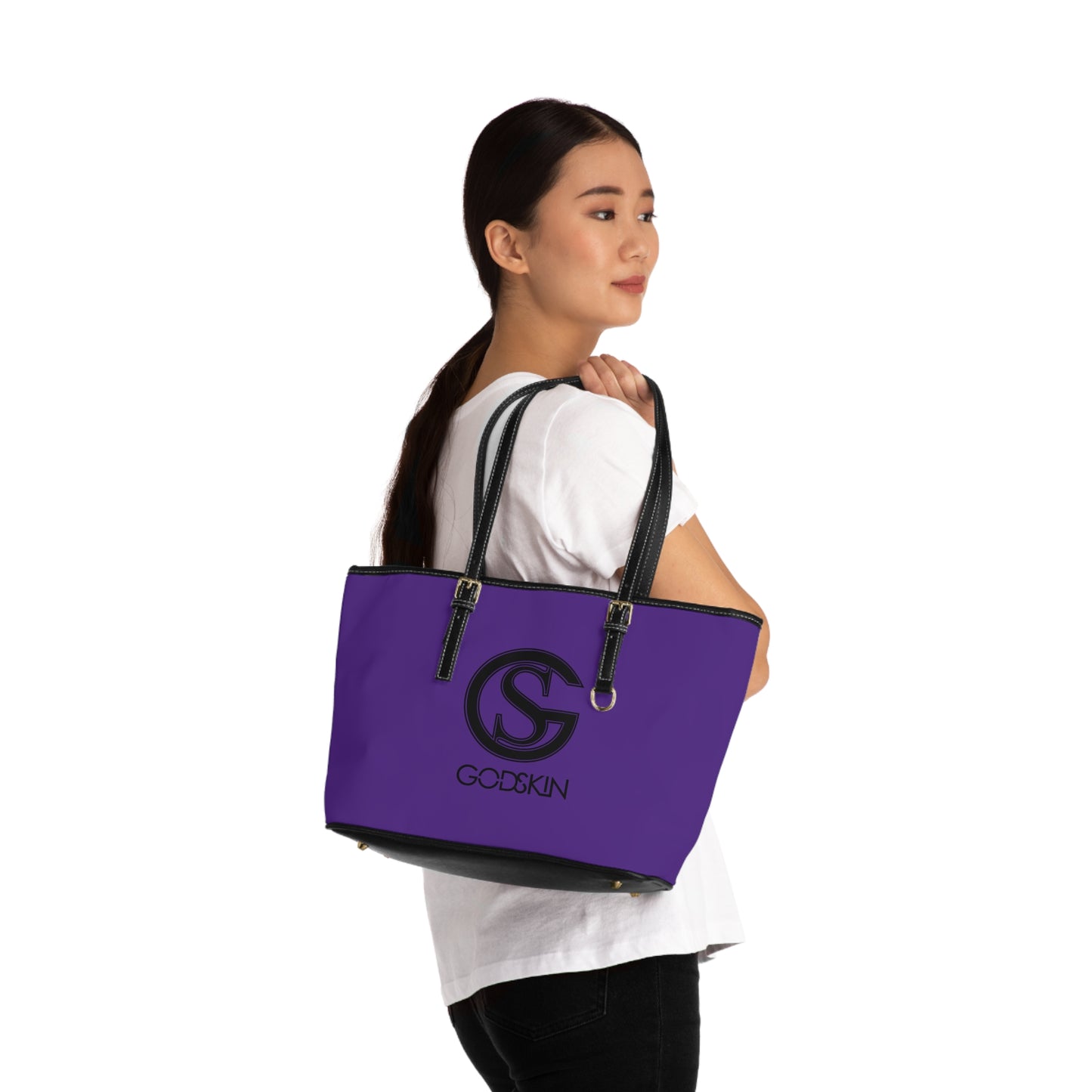 GODSKIN Purple Leather Shoulder Bag