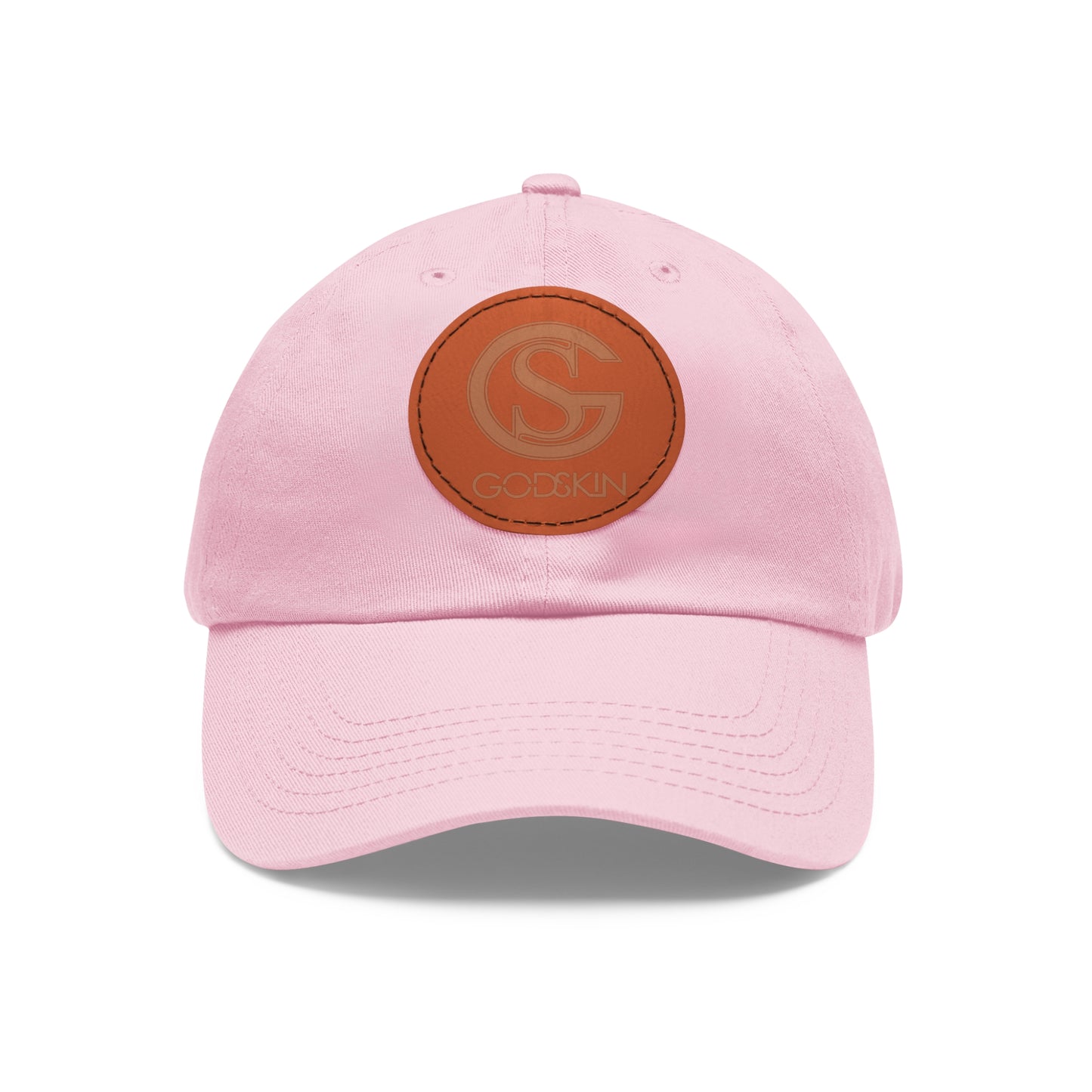 GODSKIN Dad Hat with Leather Patch (Round)