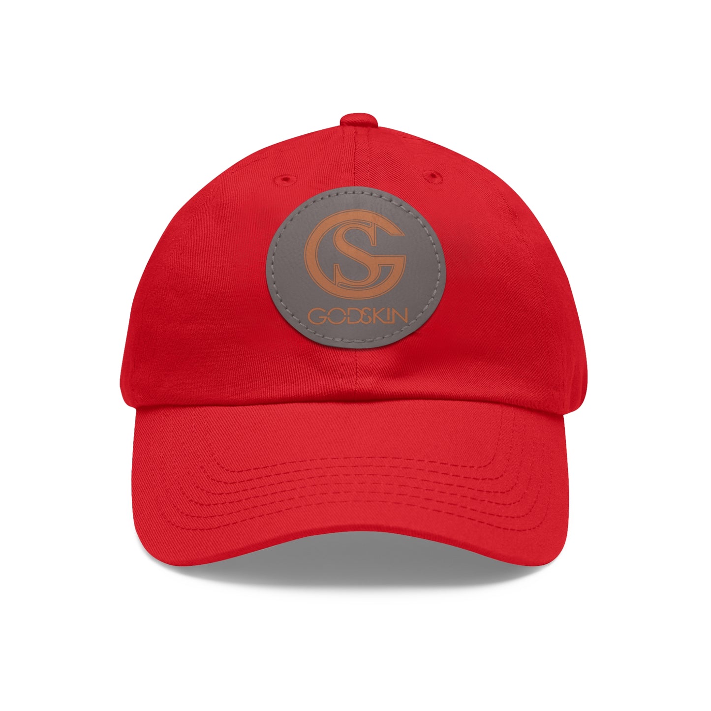 GODSKIN Dad Hat with Leather Patch (Round)