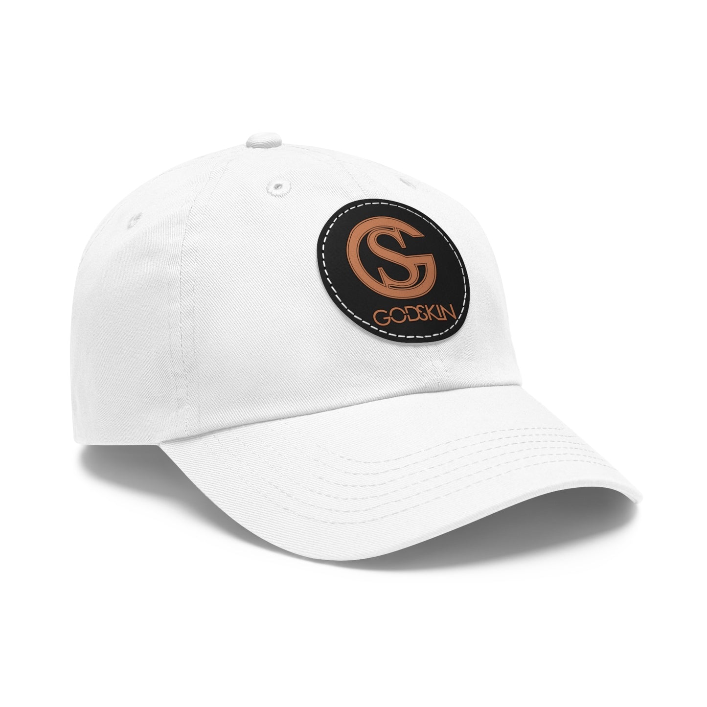 GODSKIN Dad Hat with Leather Patch (Round)