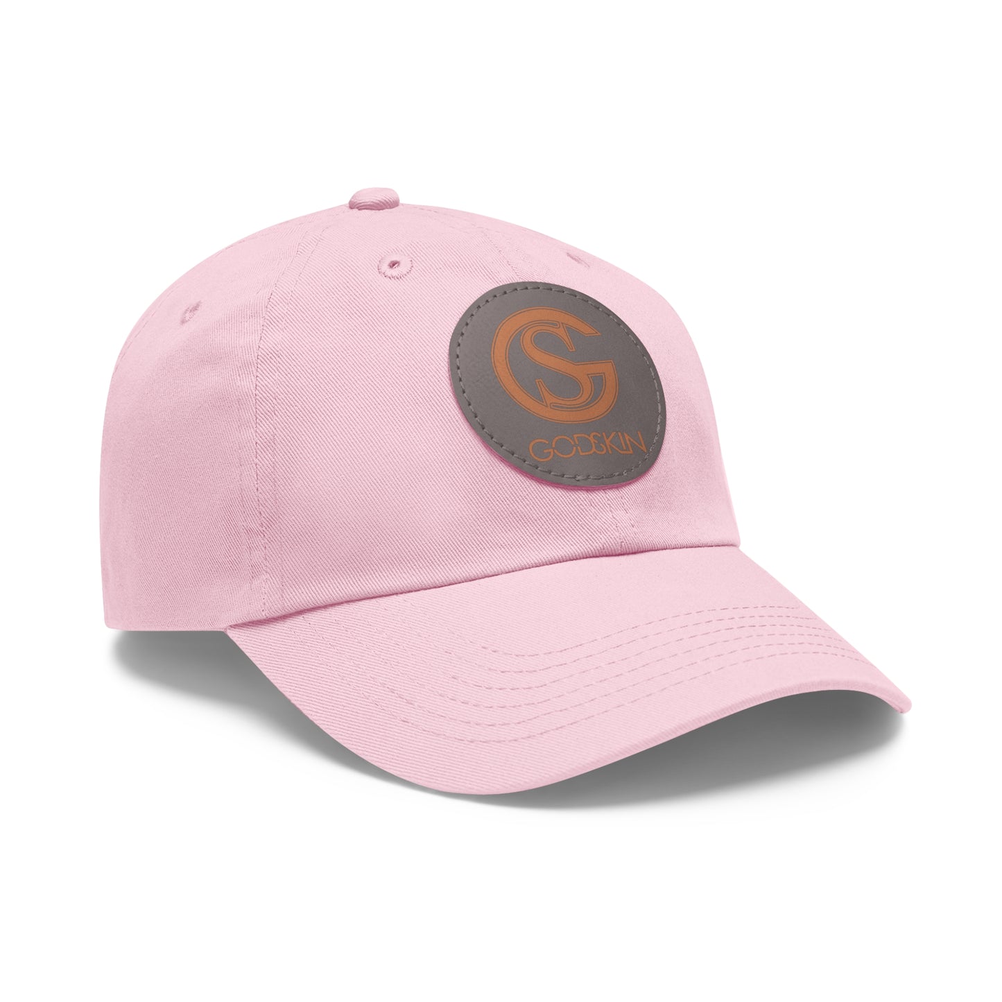 GODSKIN Dad Hat with Leather Patch (Round)