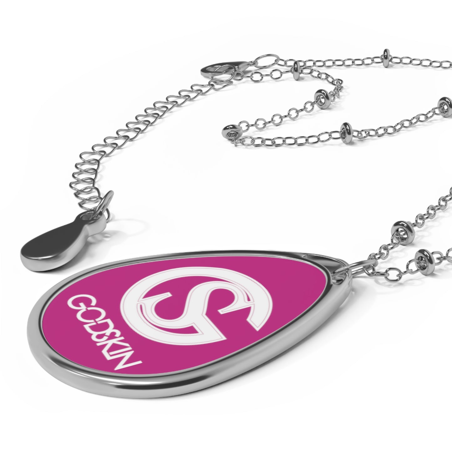 GODSKIN White Logo Oval Necklace