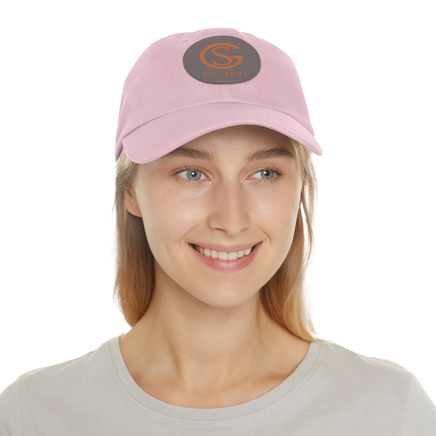 GODSKIN Dad Hat with Leather Patch (Round)