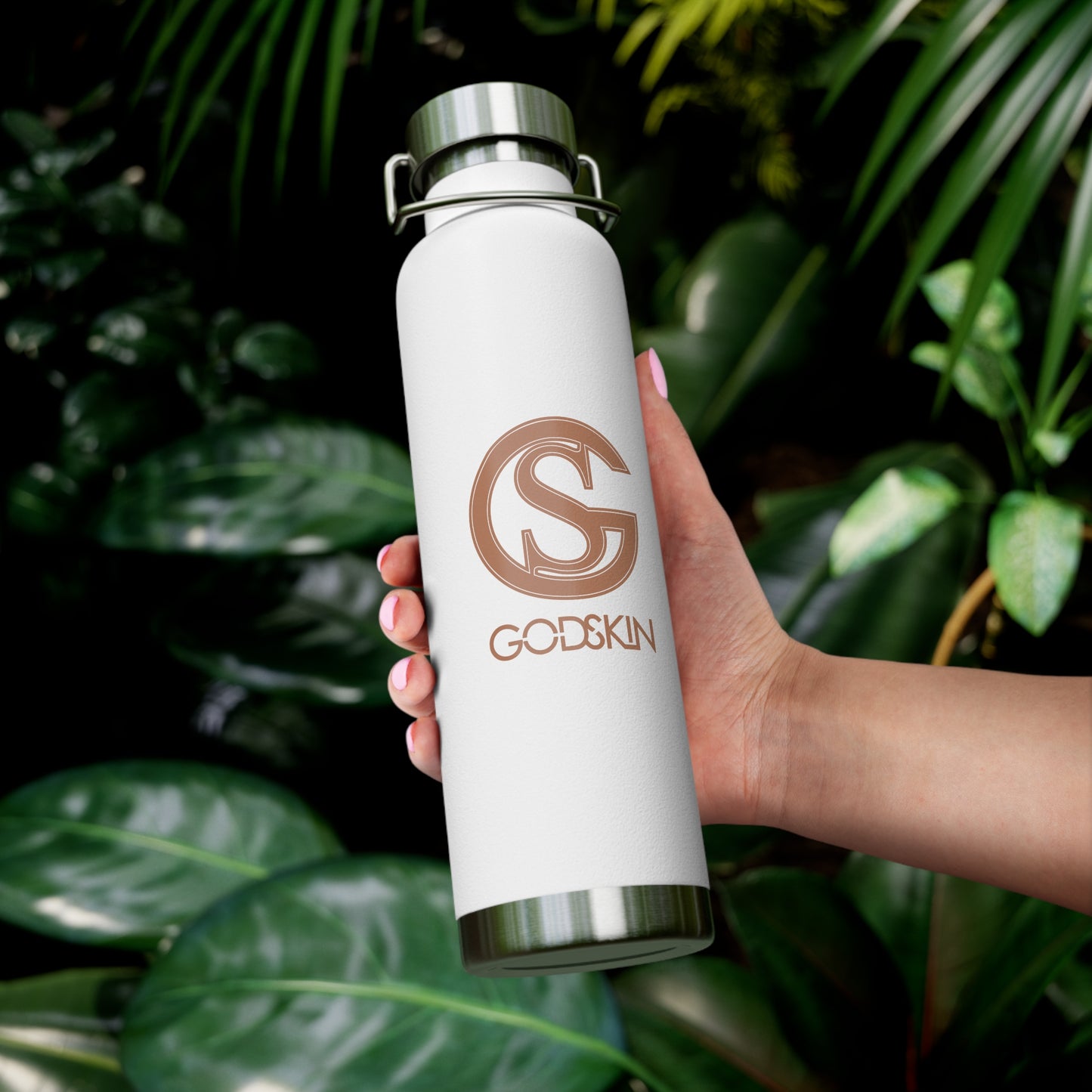 GODSKIN Logo Copper Vacuum Insulated Bottle, 22oz