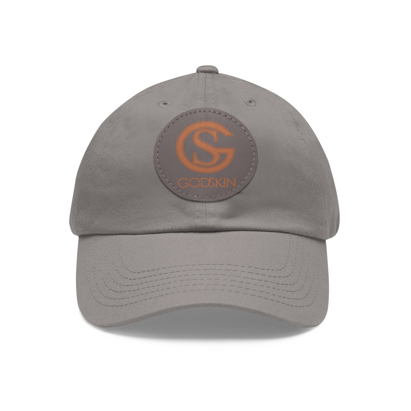 GODSKIN Dad Hat with Leather Patch (Round)