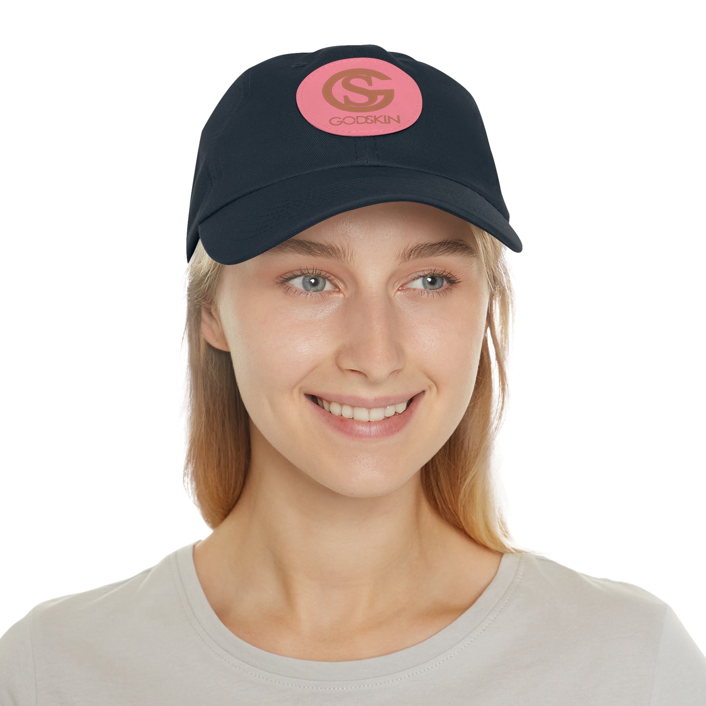 GODSKIN Dad Hat with Leather Patch (Round)