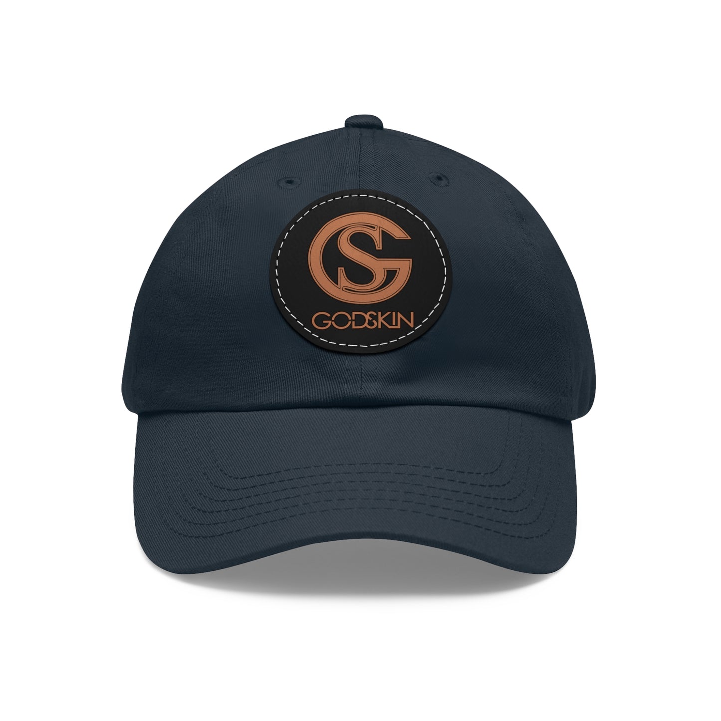 GODSKIN Dad Hat with Leather Patch (Round)
