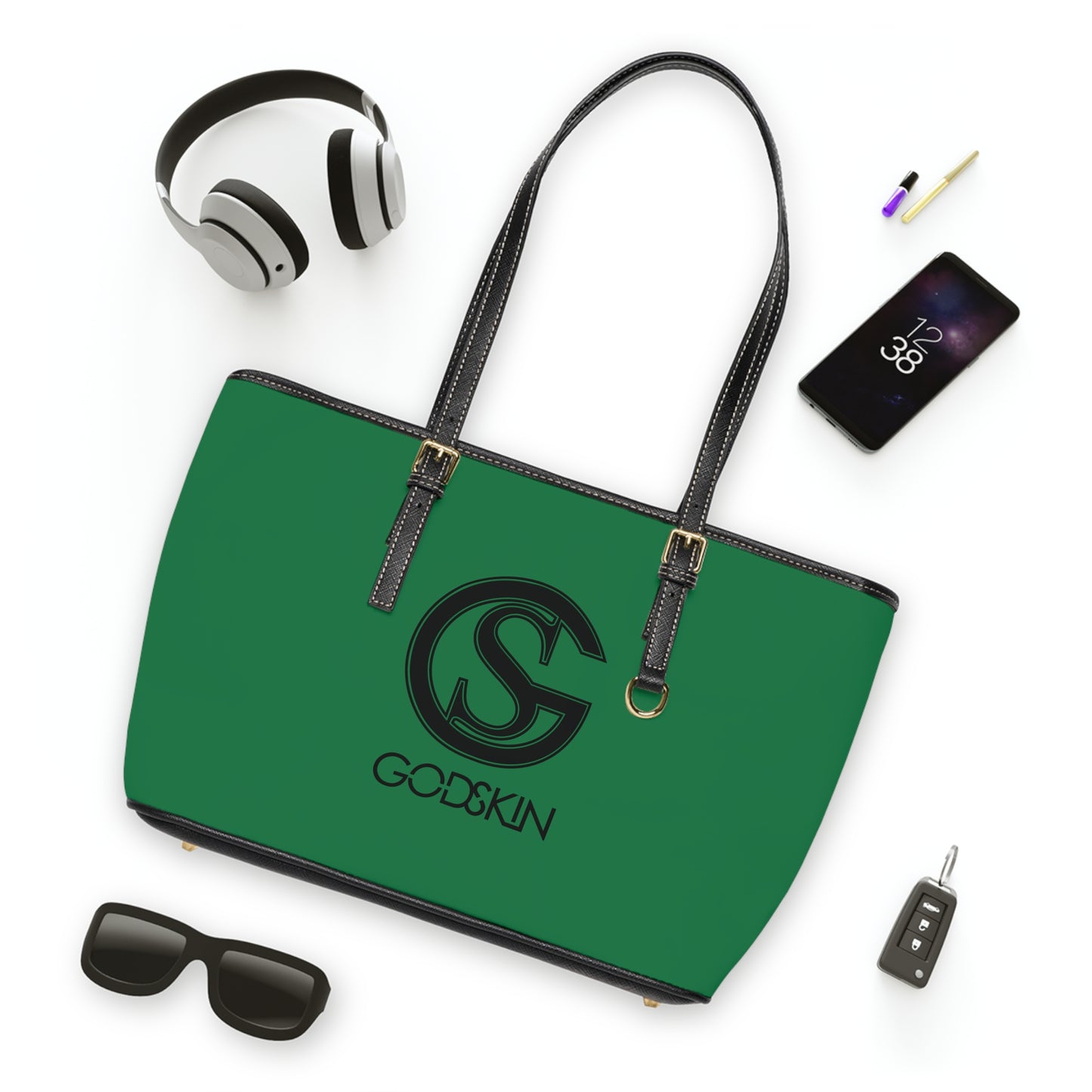Godskin Green Leather Shoulder Bag