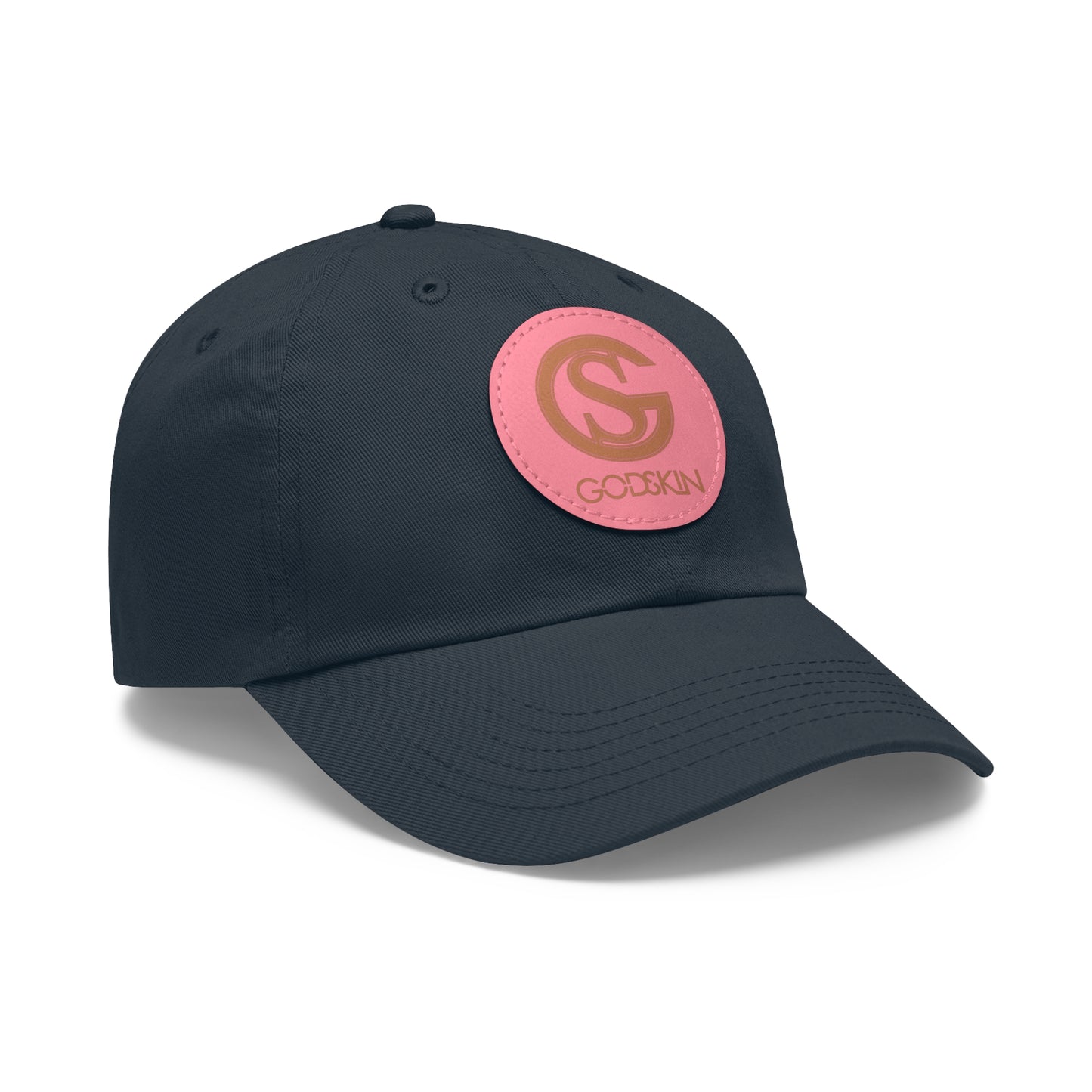 GODSKIN Dad Hat with Leather Patch (Round)