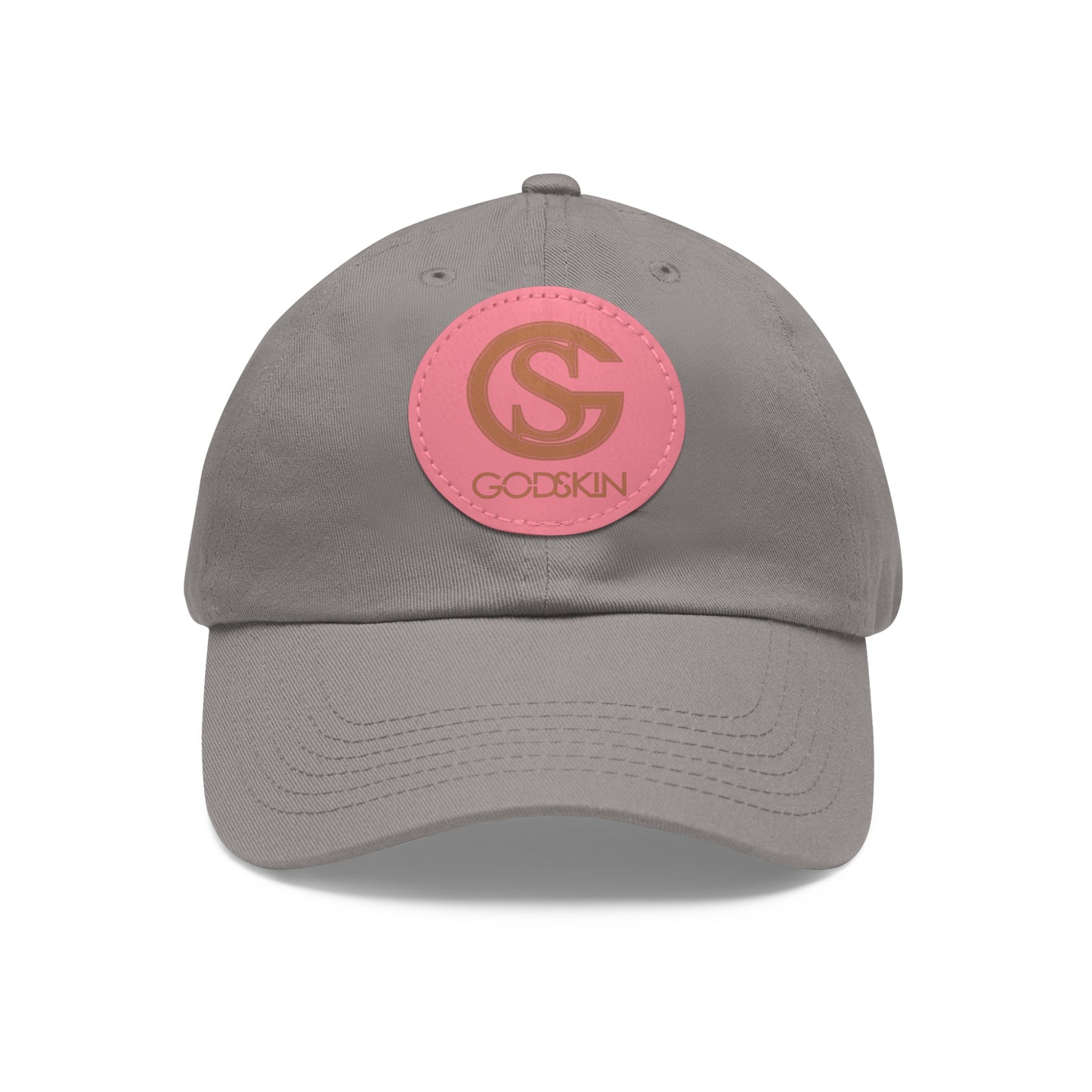 GODSKIN Dad Hat with Leather Patch (Round)