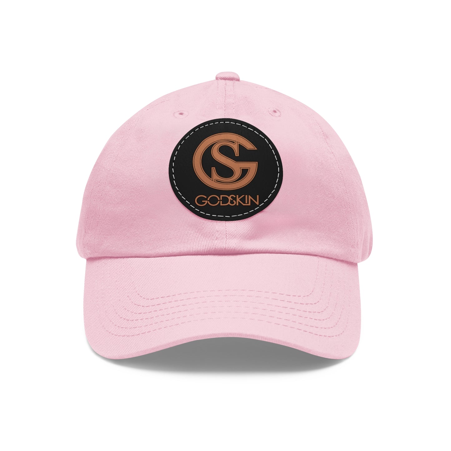 GODSKIN Dad Hat with Leather Patch (Round)