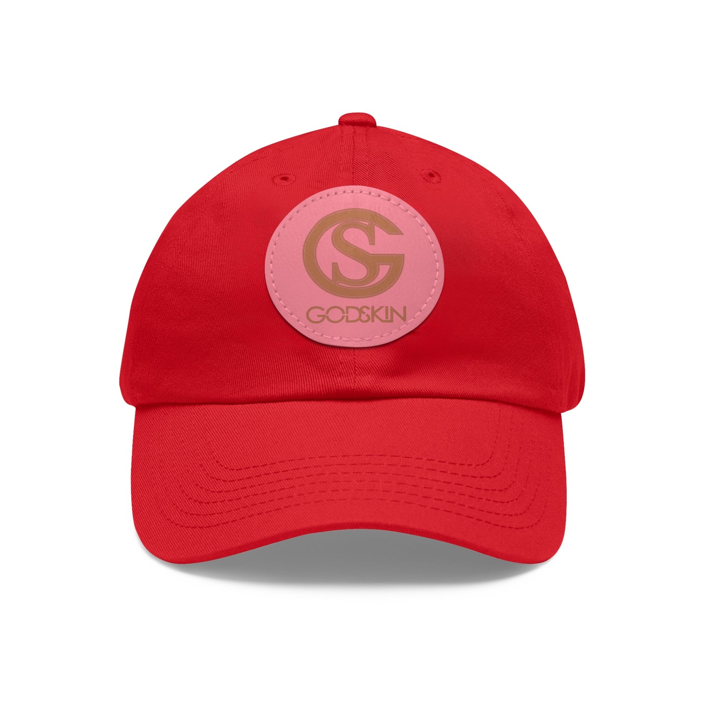 GODSKIN Dad Hat with Leather Patch (Round)