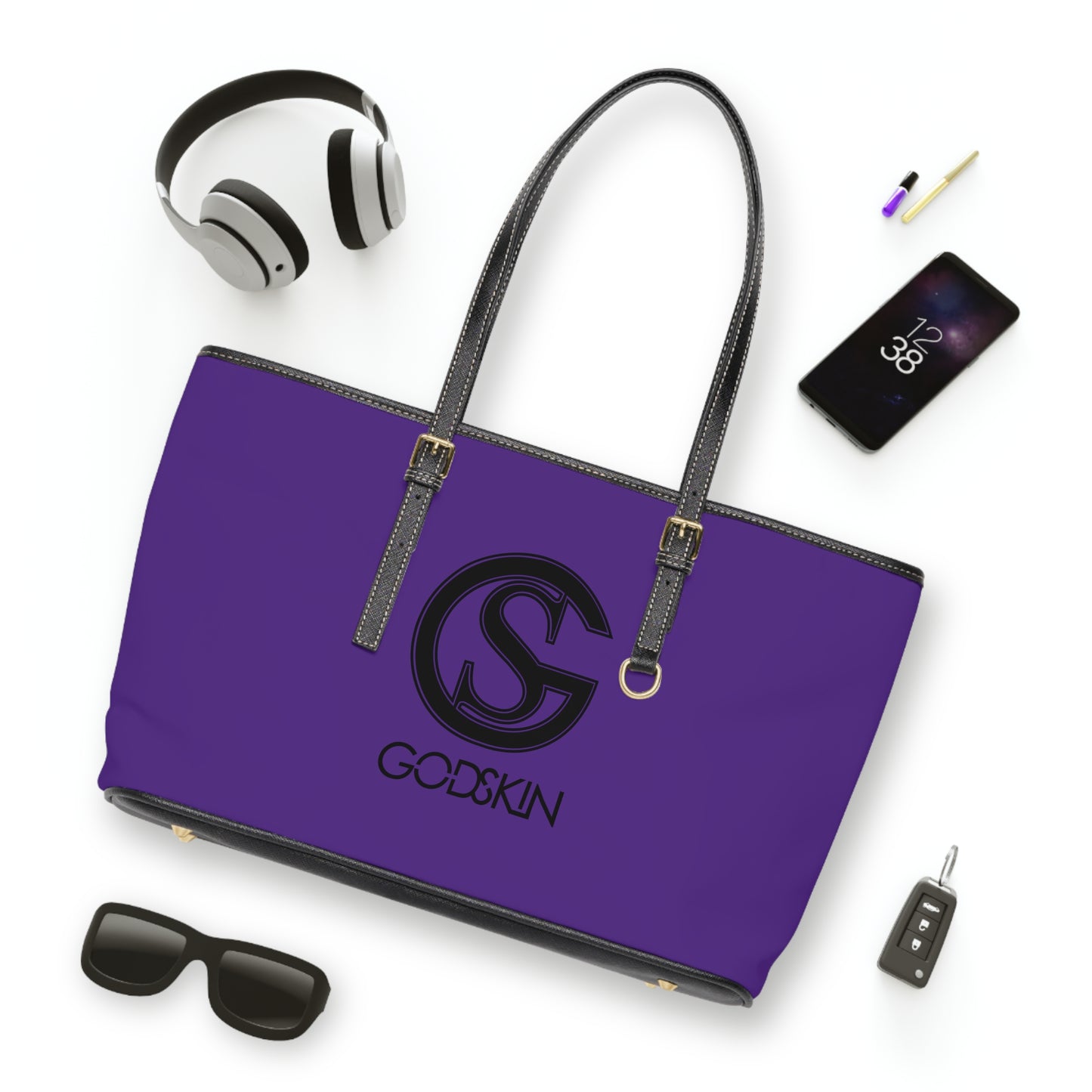 GODSKIN Purple Leather Shoulder Bag