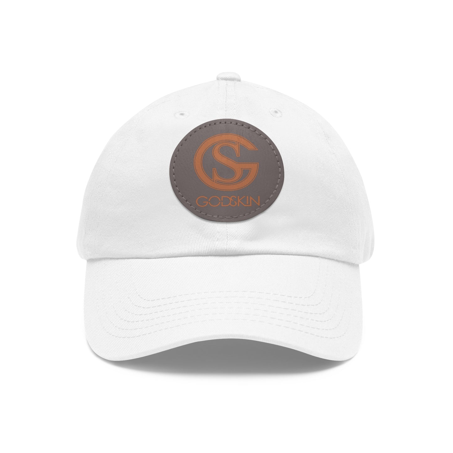 GODSKIN Dad Hat with Leather Patch (Round)