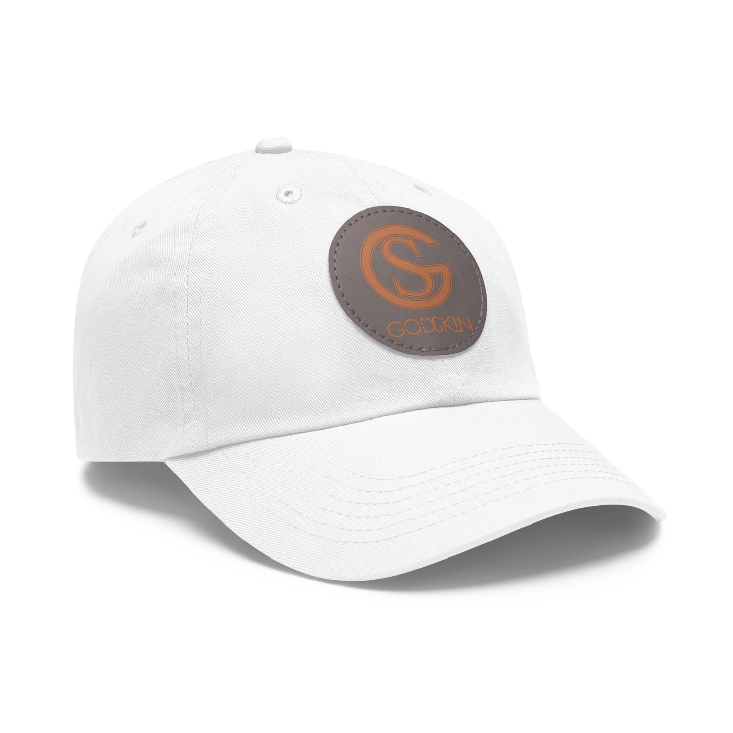 GODSKIN Dad Hat with Leather Patch (Round)