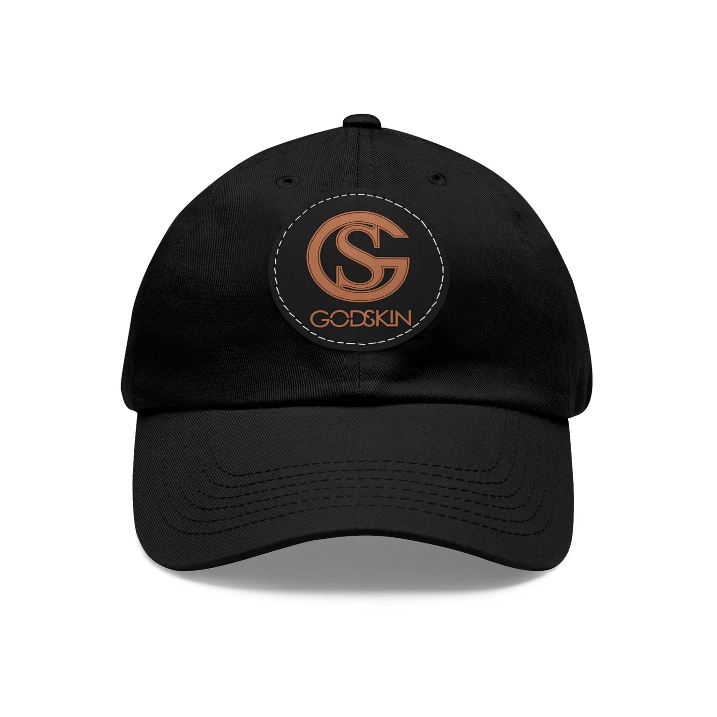 GODSKIN Dad Hat with Leather Patch (Round)