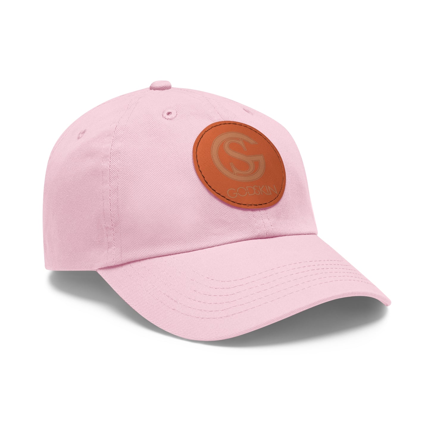 GODSKIN Dad Hat with Leather Patch (Round)
