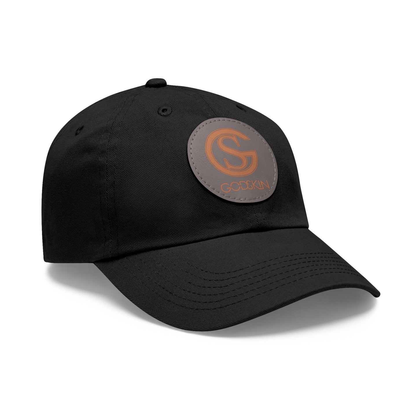 GODSKIN Dad Hat with Leather Patch (Round)