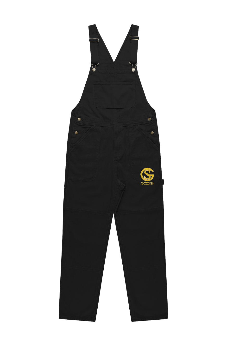 Godskin Embroidered Canvas Overalls