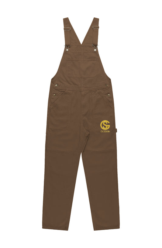 Godskin Embroidered Canvas Overalls