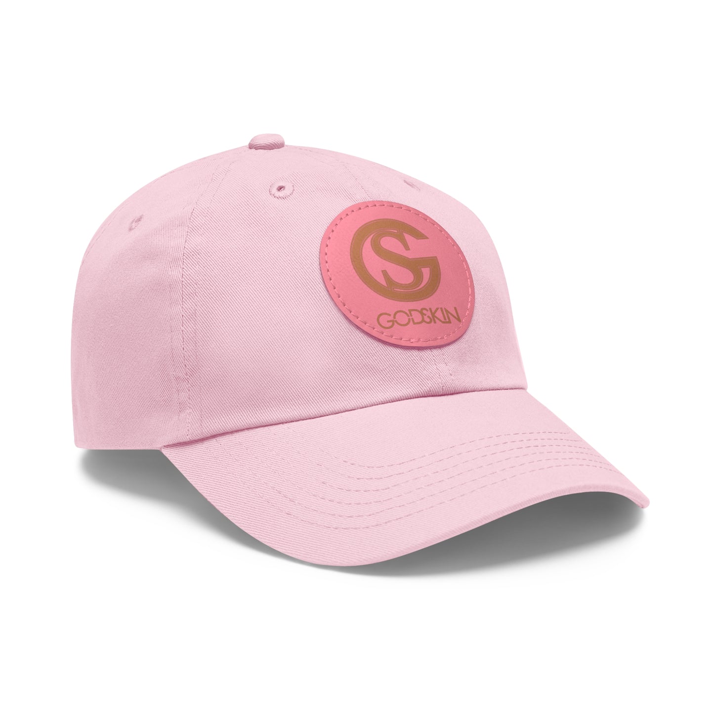 GODSKIN Dad Hat with Leather Patch (Round)