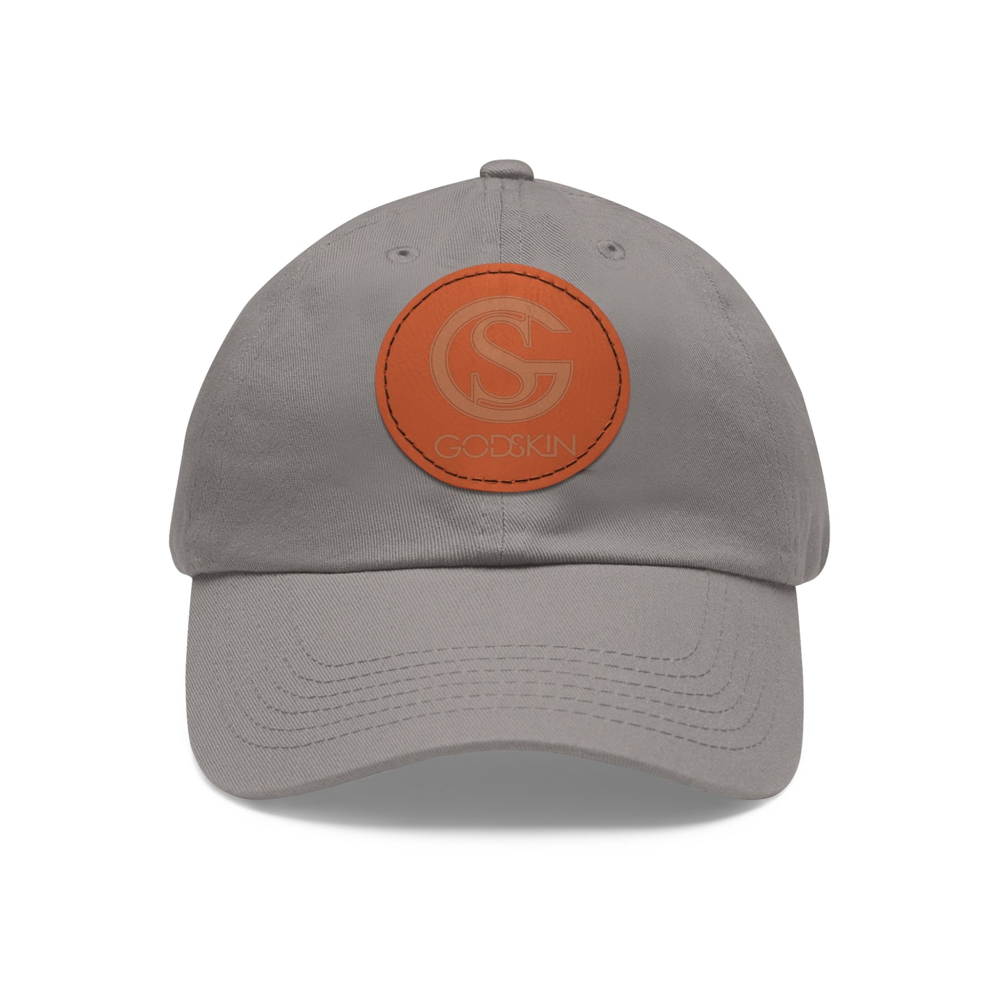GODSKIN Dad Hat with Leather Patch (Round)