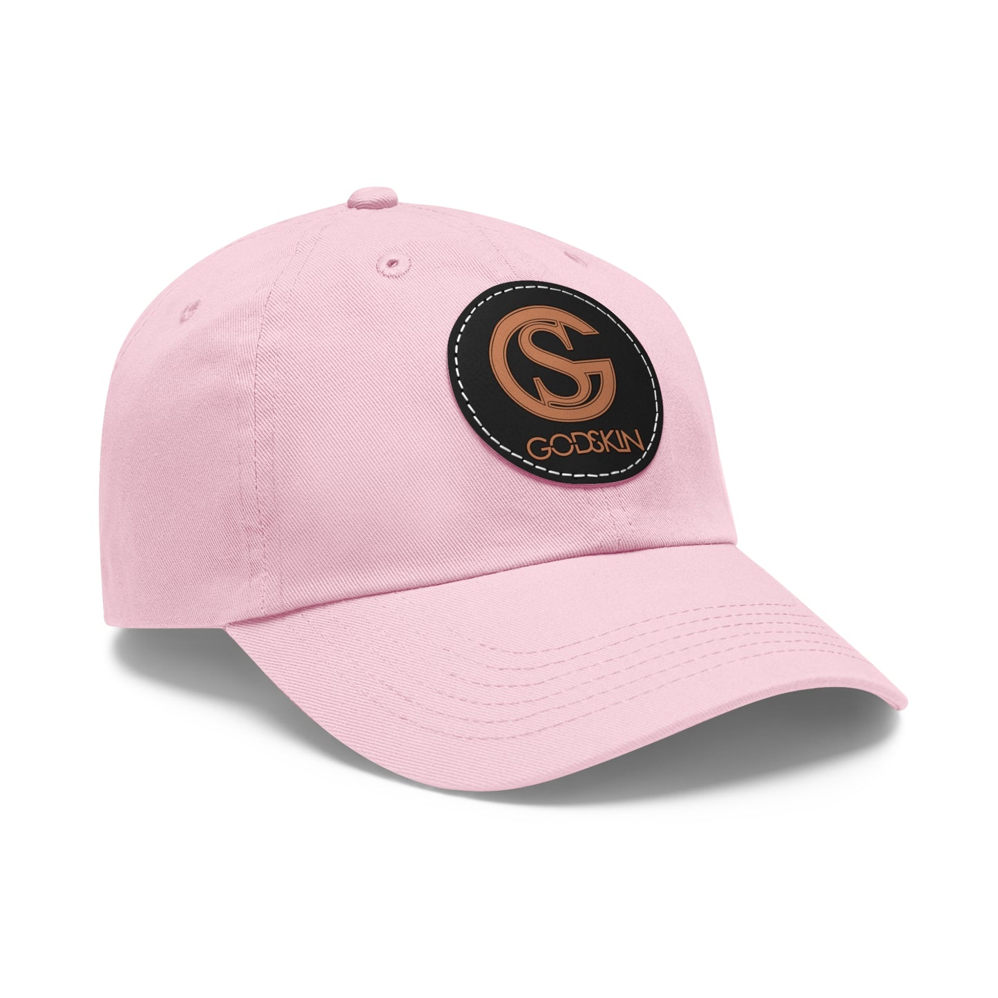 GODSKIN Dad Hat with Leather Patch (Round)