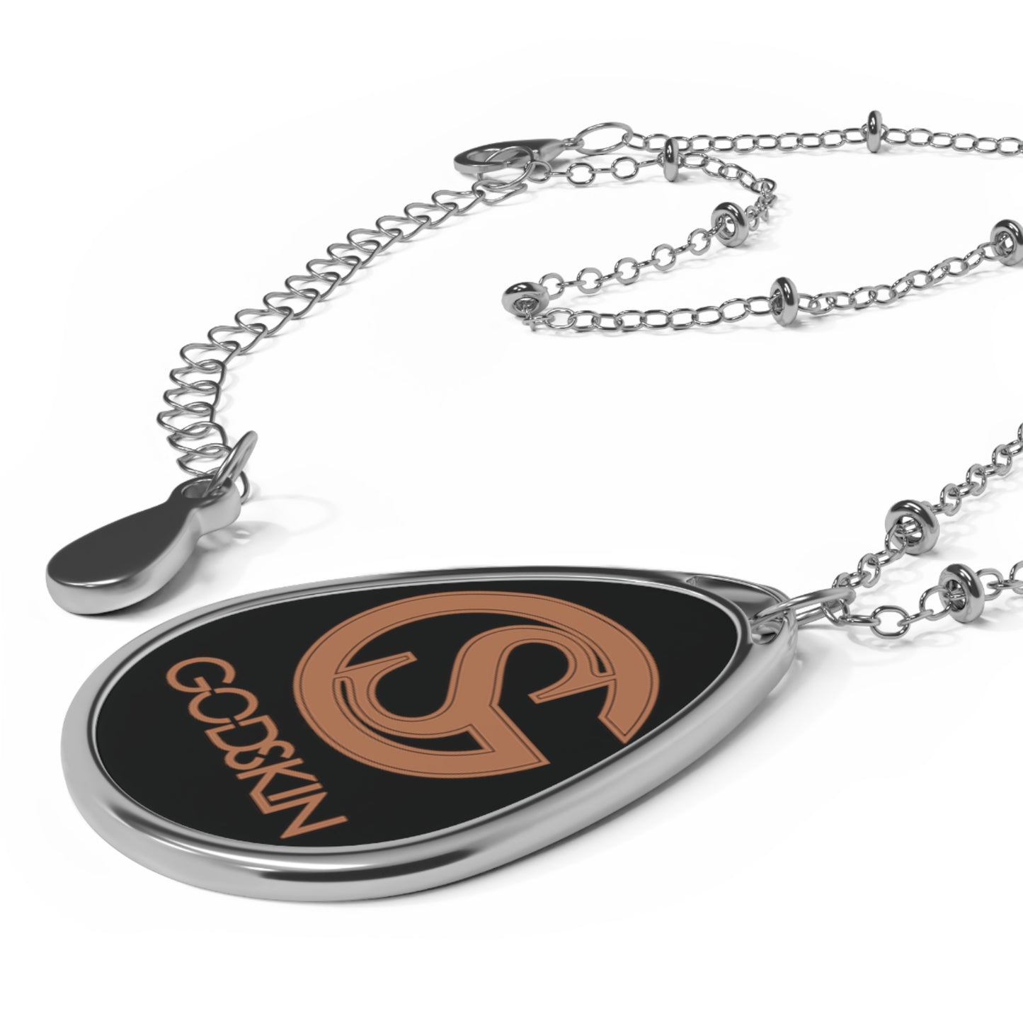 GODSKIN Nude Logo Oval Necklace