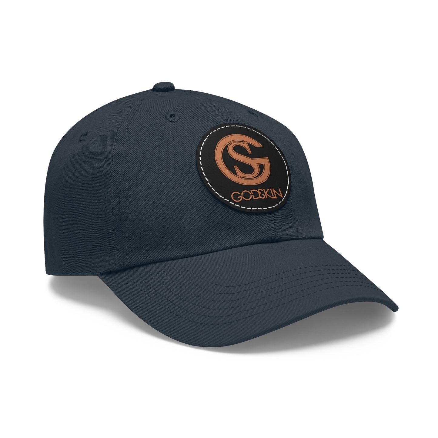 GODSKIN Dad Hat with Leather Patch (Round)