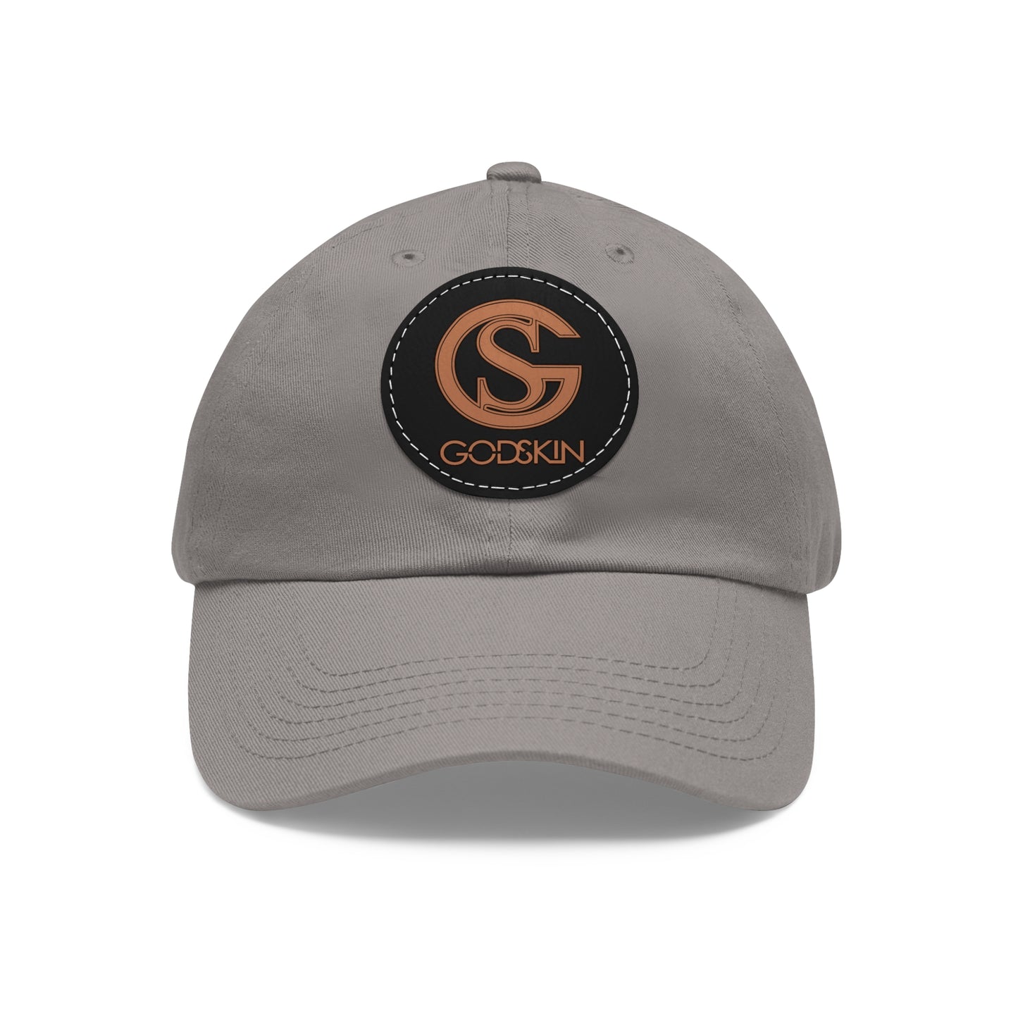 GODSKIN Dad Hat with Leather Patch (Round)
