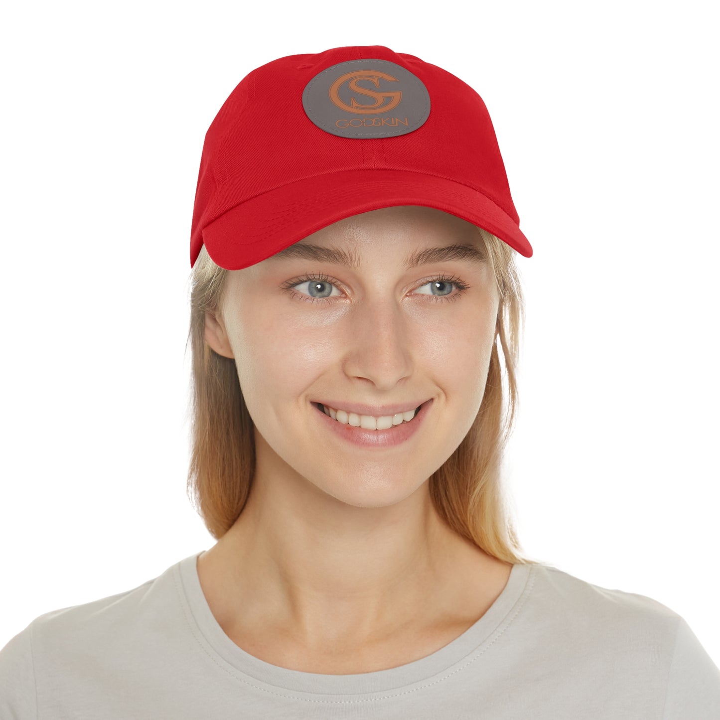 GODSKIN Dad Hat with Leather Patch (Round)