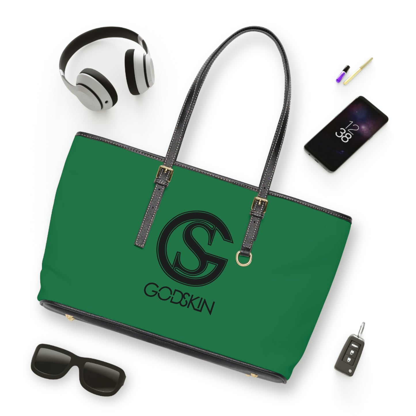 Godskin Green Leather Shoulder Bag