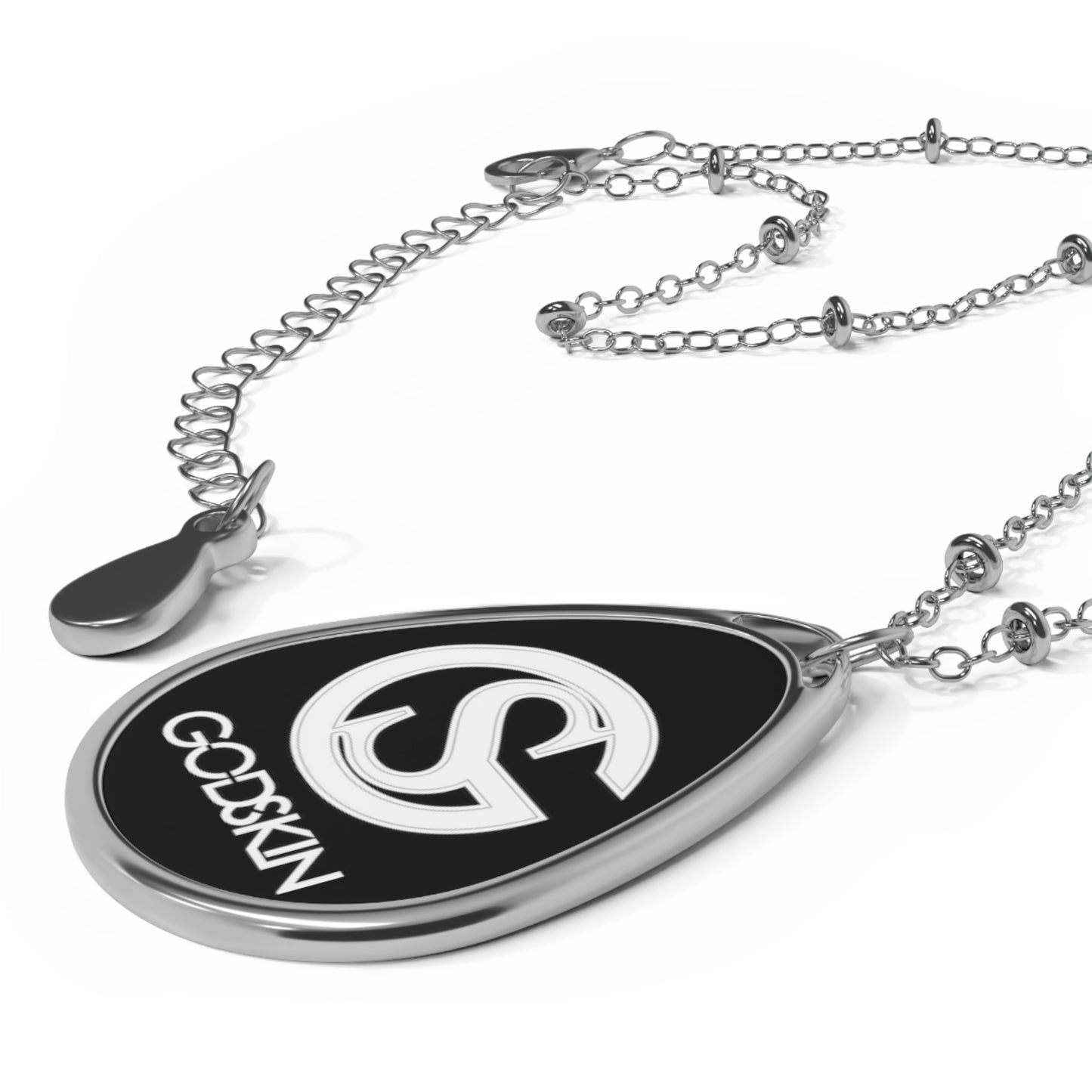 GODSKIN White Logo Oval Necklace