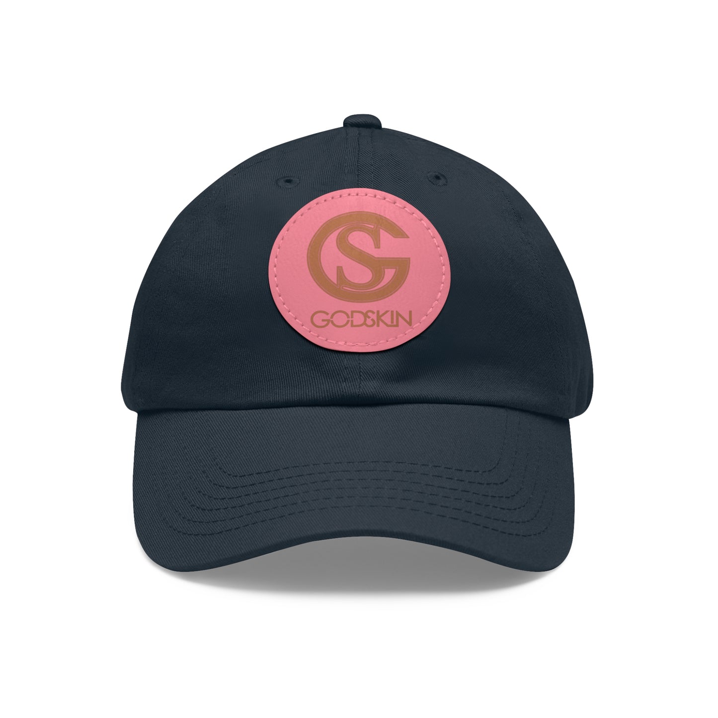 GODSKIN Dad Hat with Leather Patch (Round)