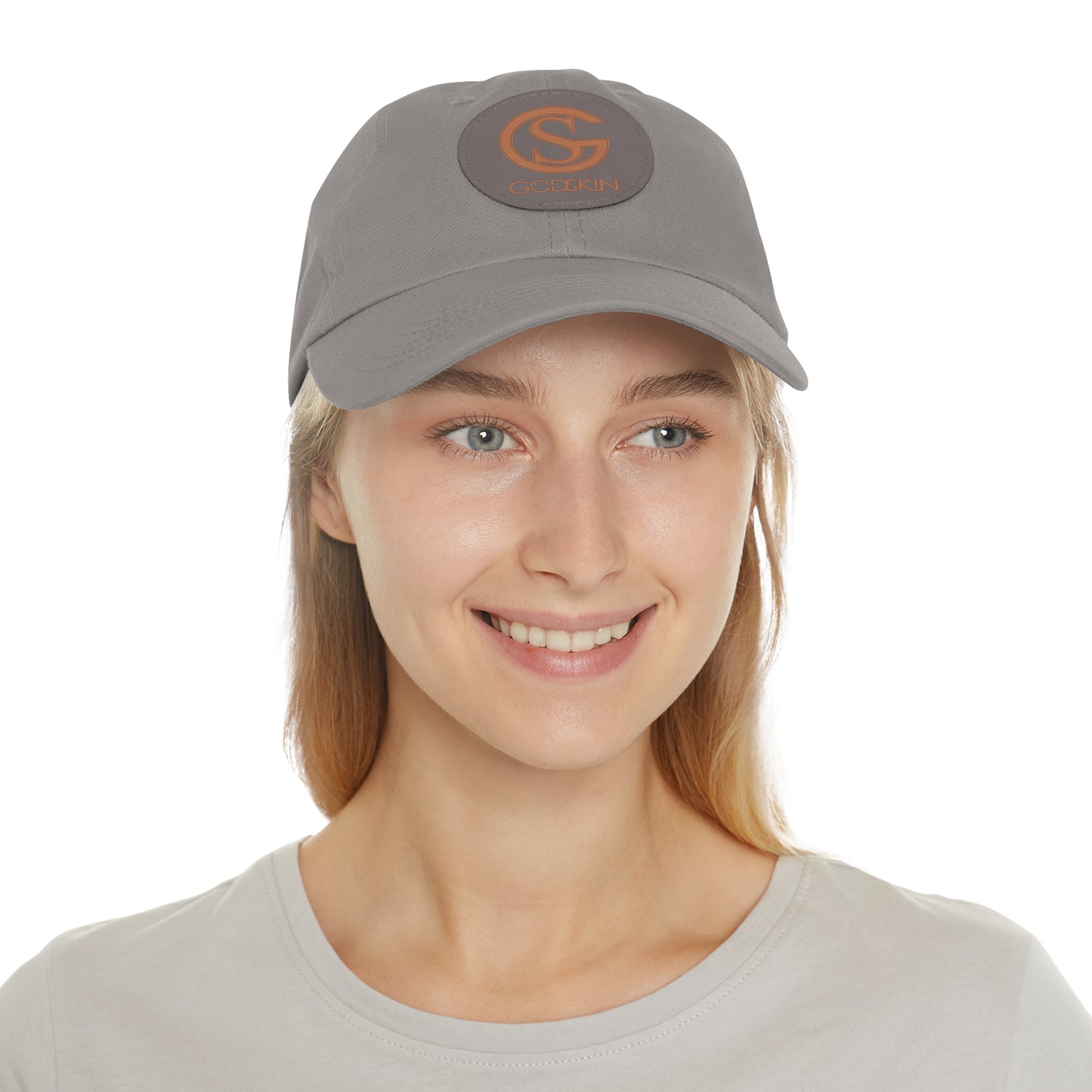 GODSKIN Dad Hat with Leather Patch (Round)
