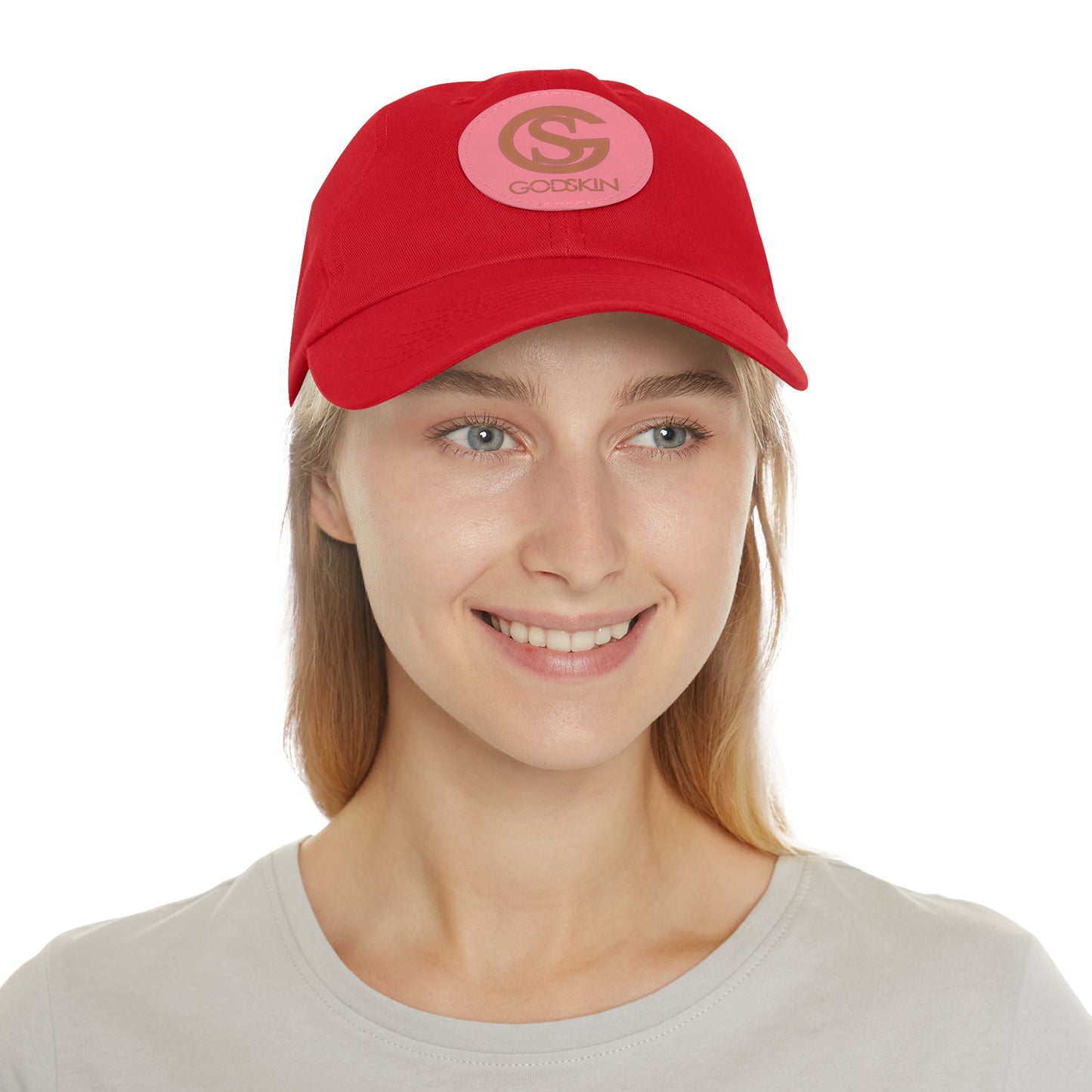 GODSKIN Dad Hat with Leather Patch (Round)