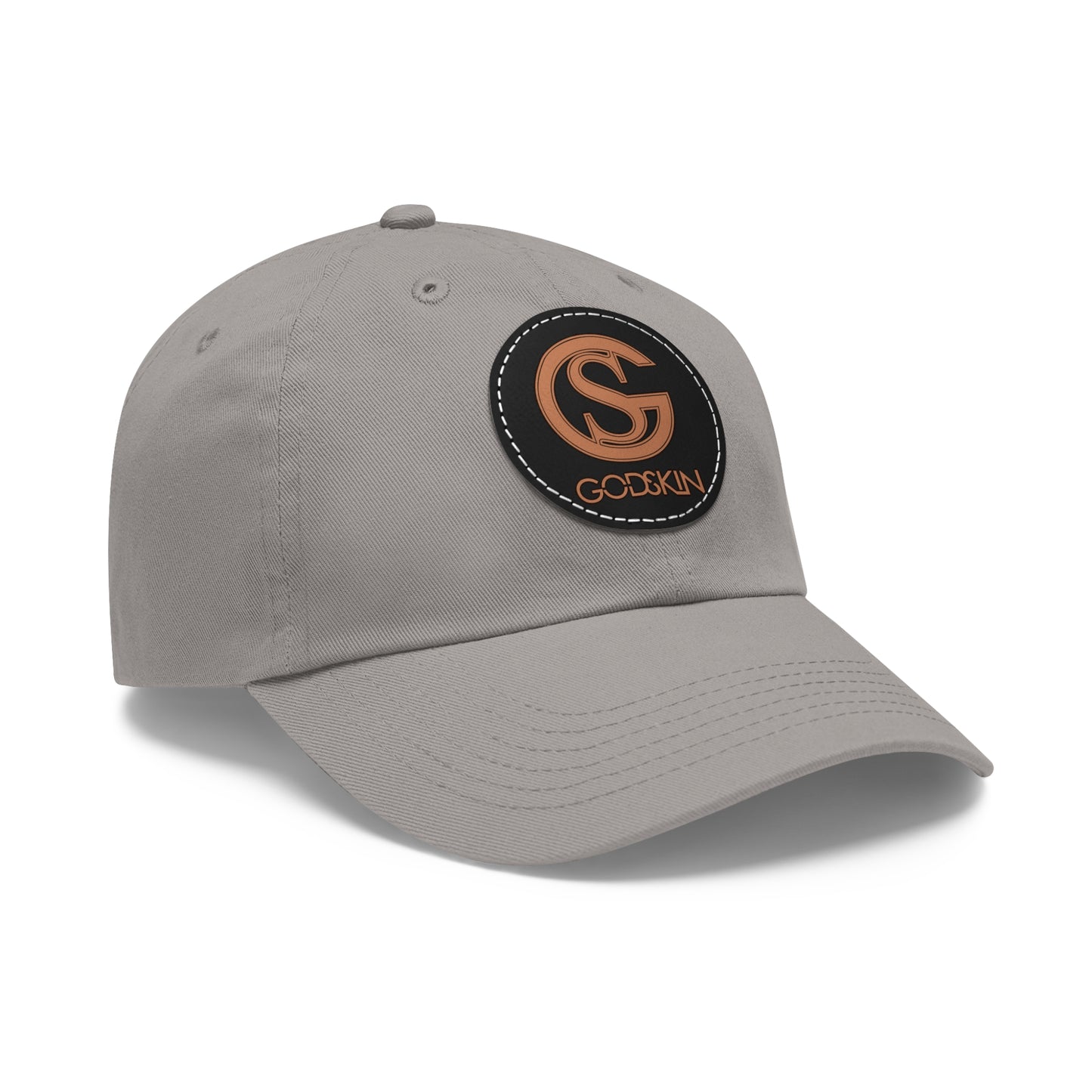 GODSKIN Dad Hat with Leather Patch (Round)