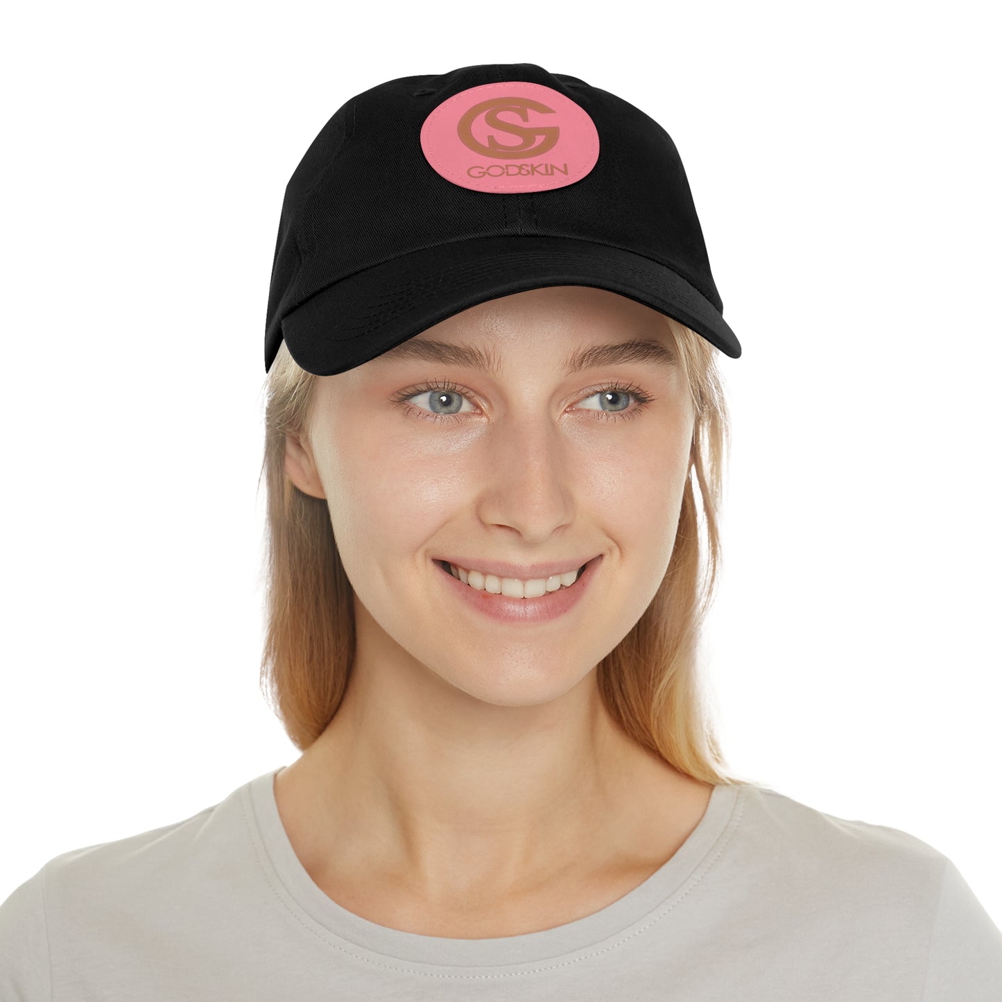GODSKIN Dad Hat with Leather Patch (Round)