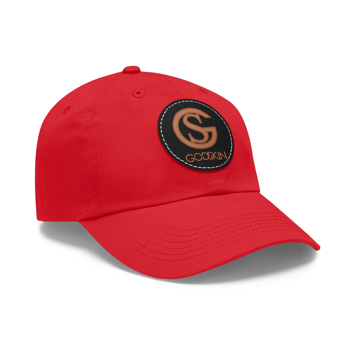 GODSKIN Dad Hat with Leather Patch (Round)