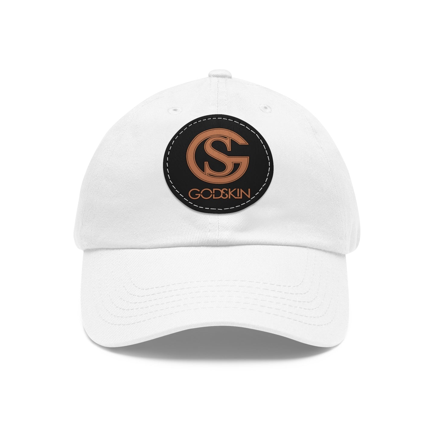 GODSKIN Dad Hat with Leather Patch (Round)