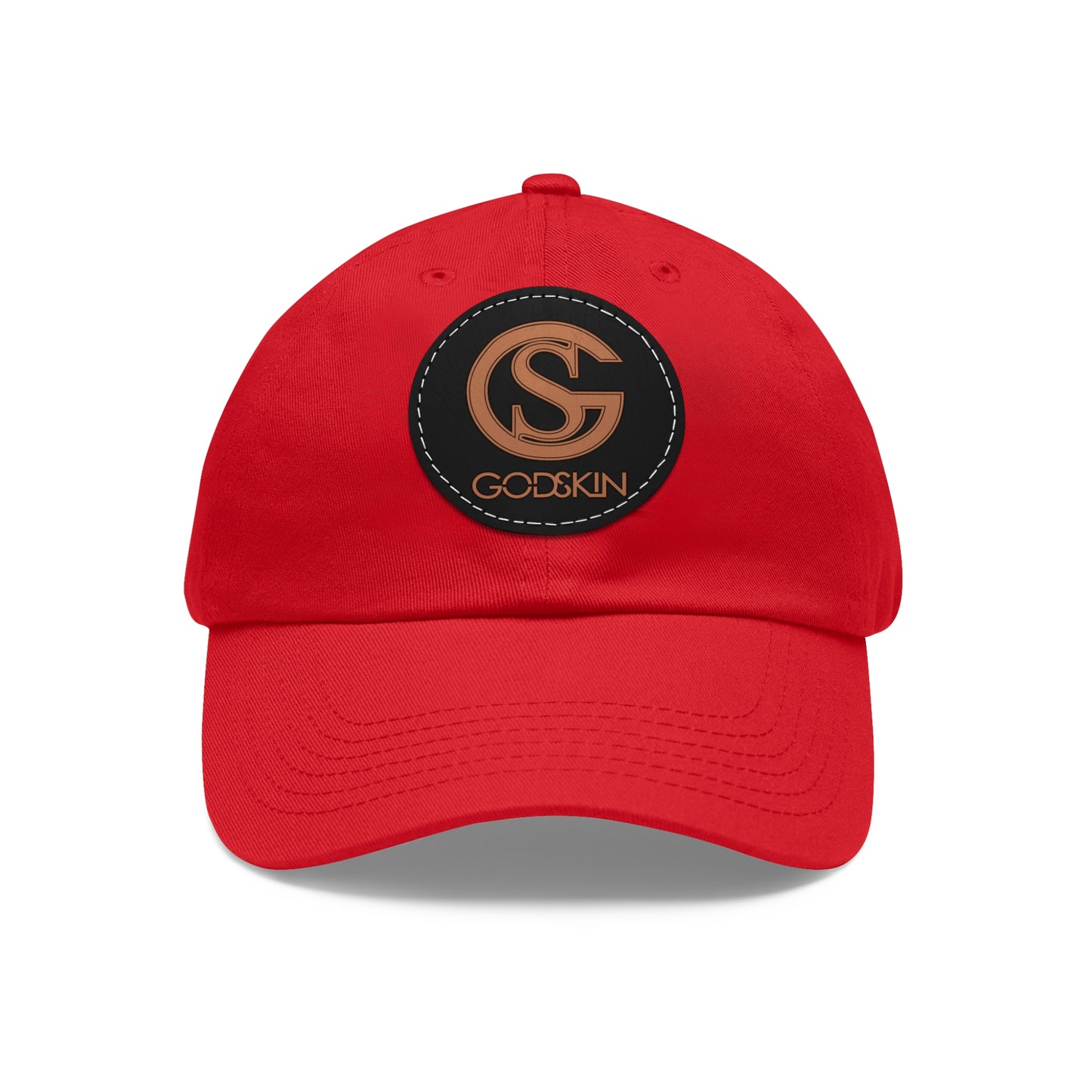 GODSKIN Dad Hat with Leather Patch (Round)