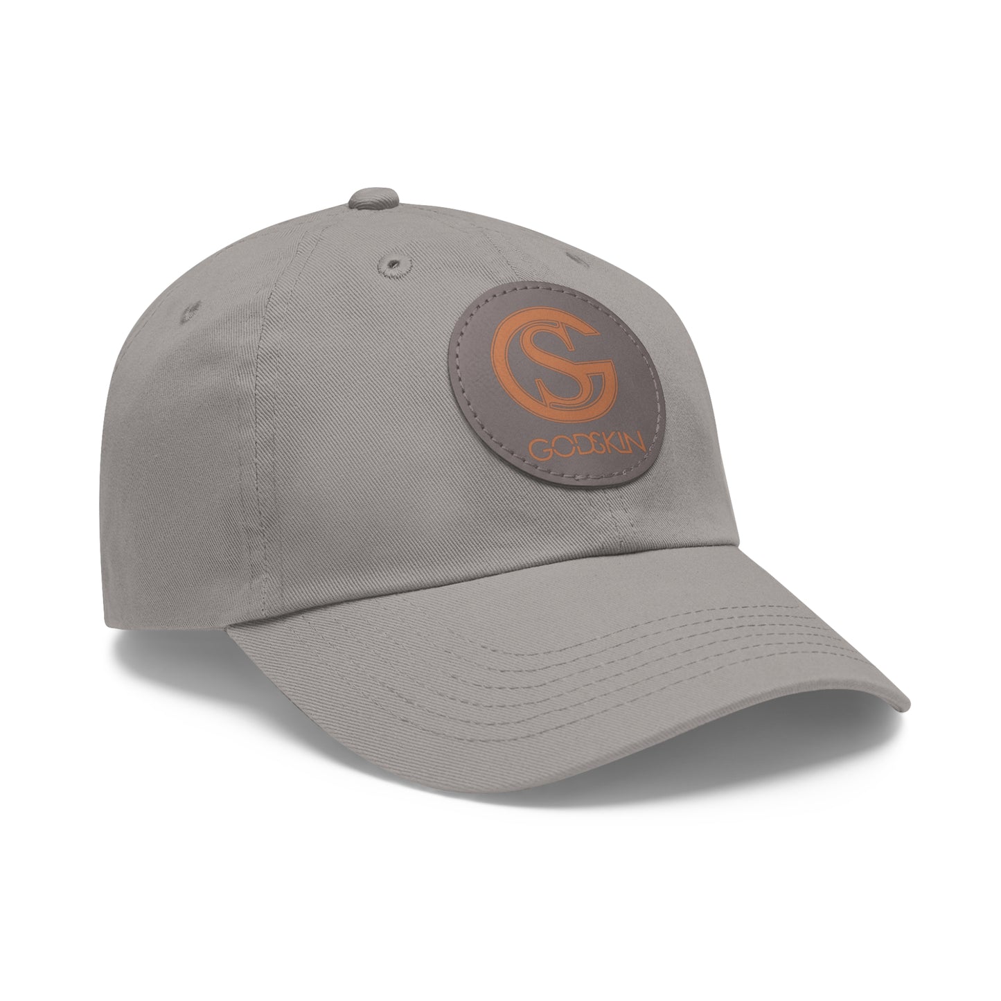 GODSKIN Dad Hat with Leather Patch (Round)