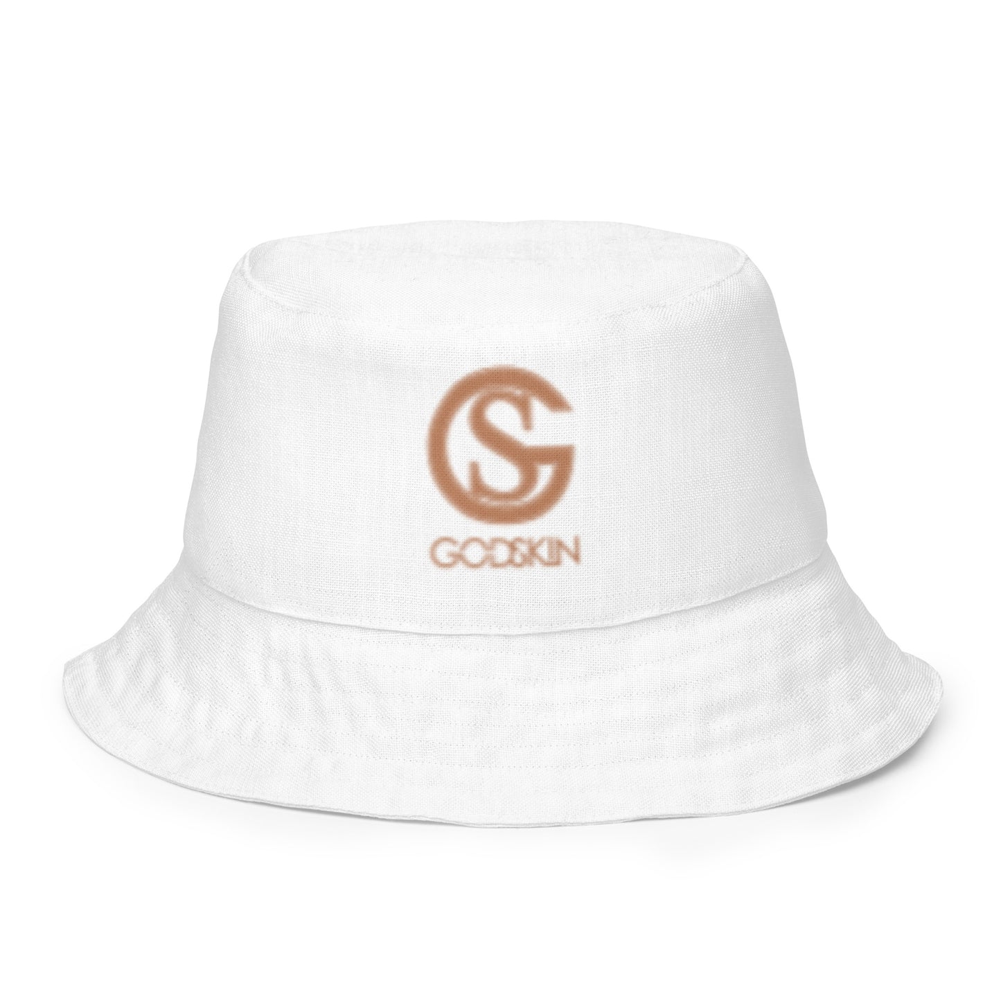 GODSKIN Logo White Reversible Bucket Hat
