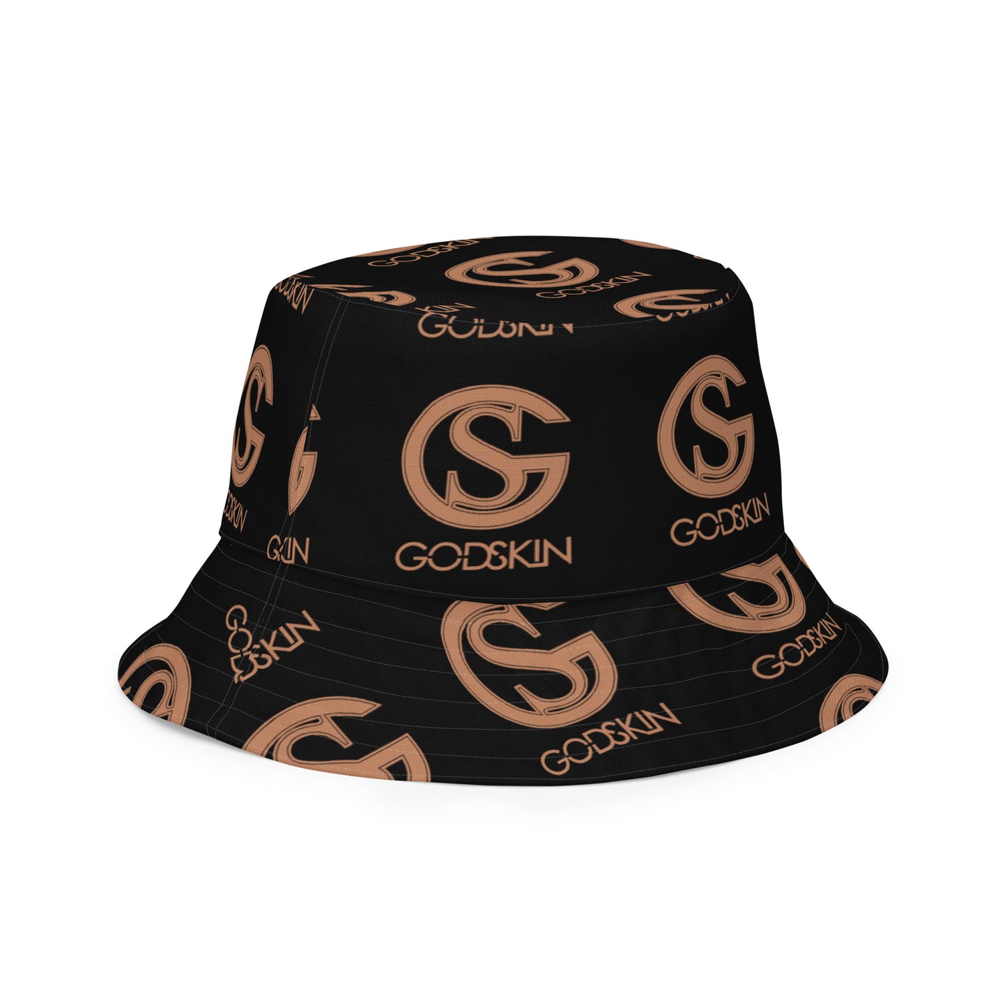GODSKIN Logo Black Reversible Bucket Hat